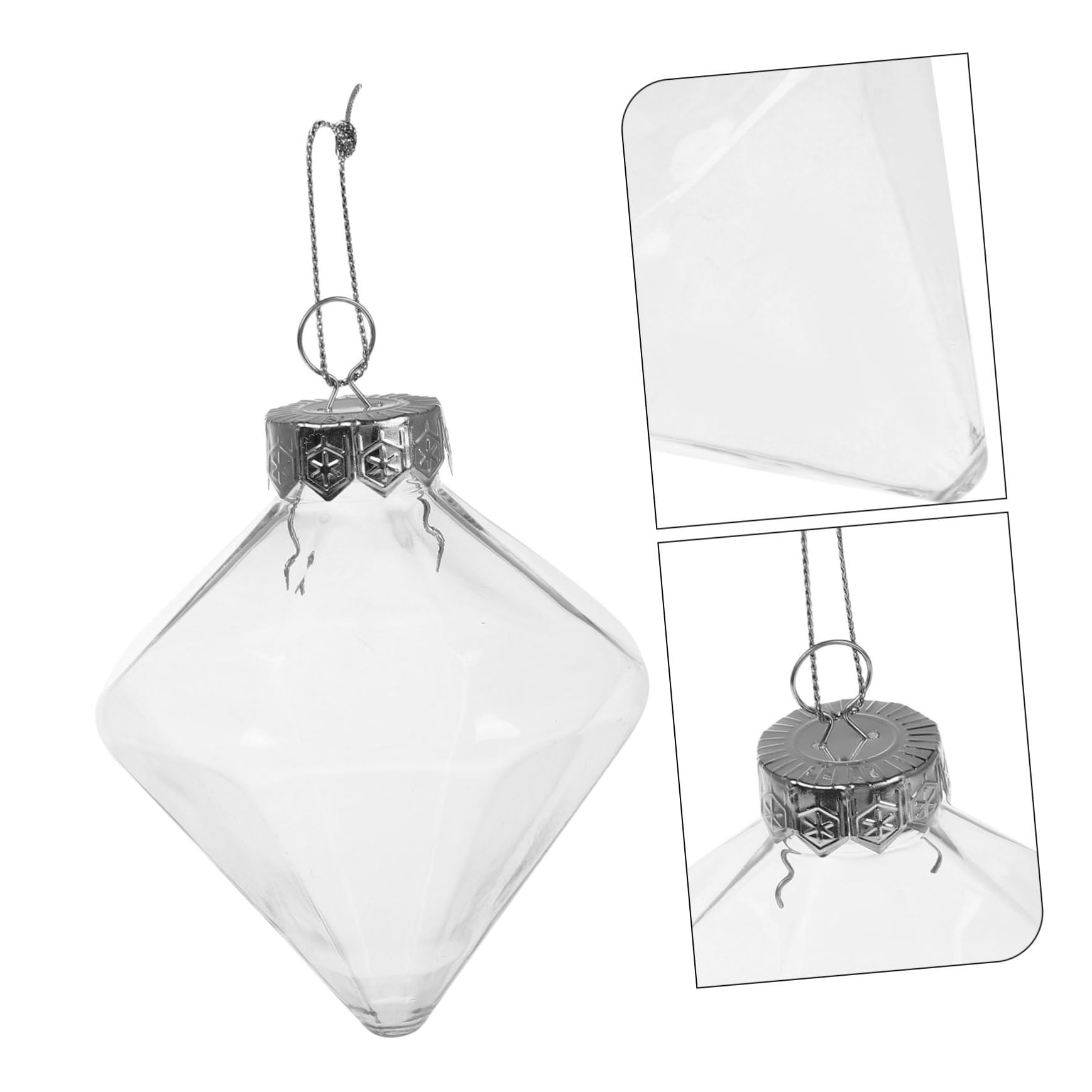 ABOOFAN 8pièces Lot de Boules De Noël Transparentes Et Incassables Plastique à Remplir pour Décoration Arbre Loisirs Manuels à Suspendre