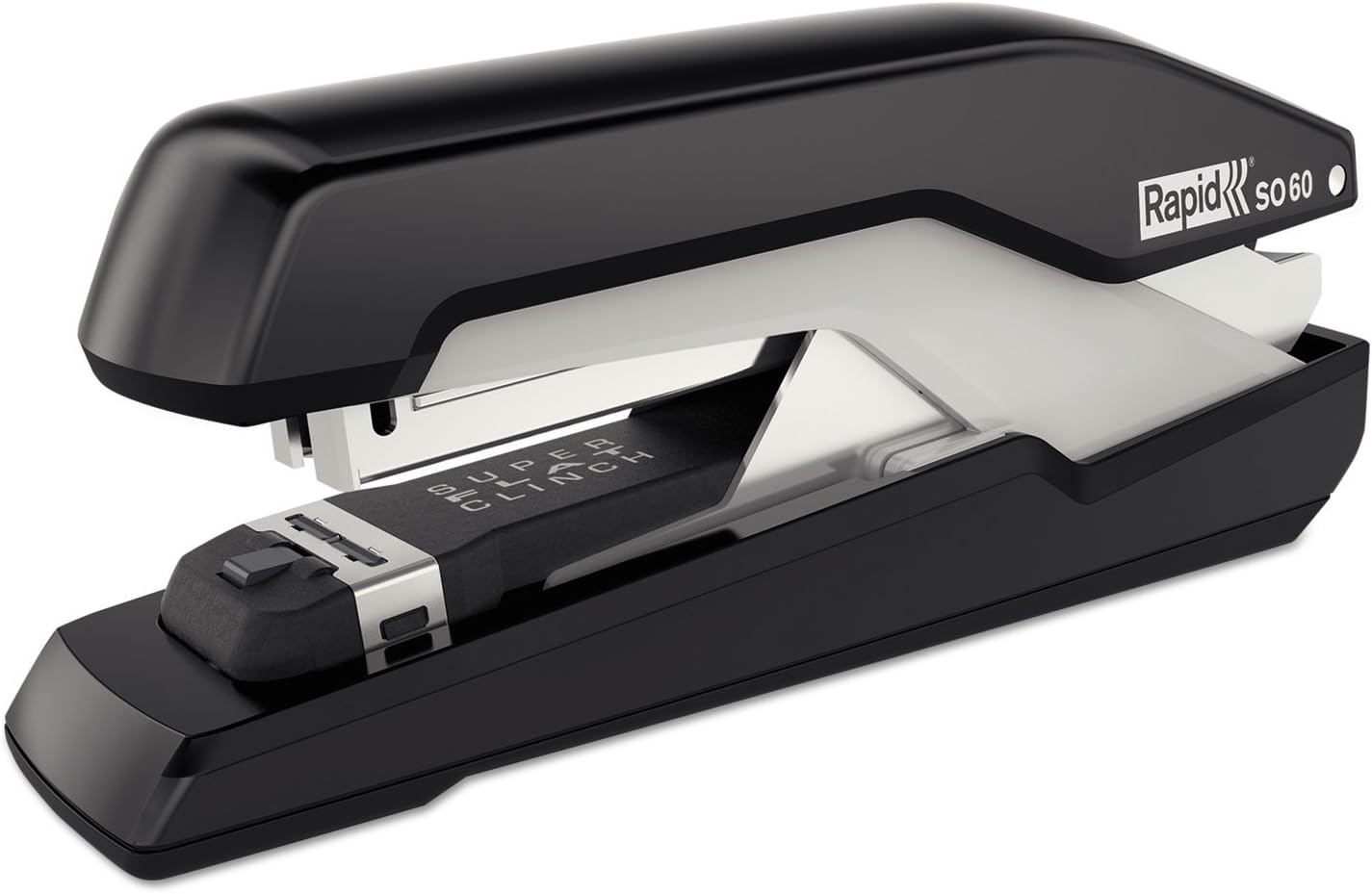 Swingline Stapler, Omnipress 60 Stapler, Press Anywhere for Easier Use, 60 Sheet Capacity, Black/Gray (5000590A)