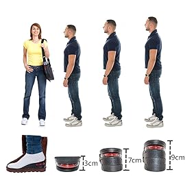 Height Increase Insoles Air Taller Cushion Shoes Insoles 4-Layer Heel Insert for Men