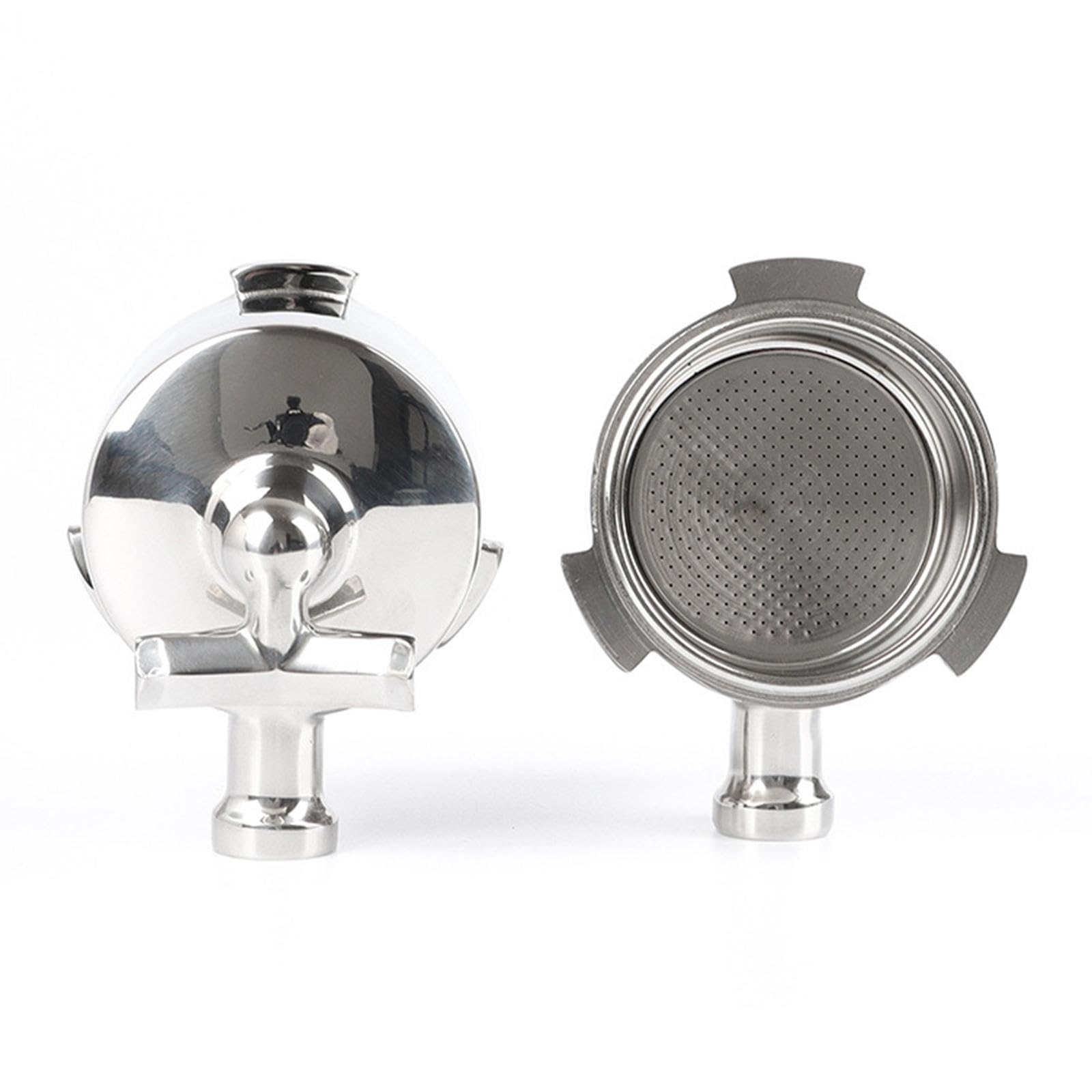 perfk Siebträgerkopf, 3 Ohren, leicht zu reinigen, Ersatz, Kaffeemaschinenteil, 51 mm Edelstahl für EC885 EC680 EC685 EC785, mit Filterkorb