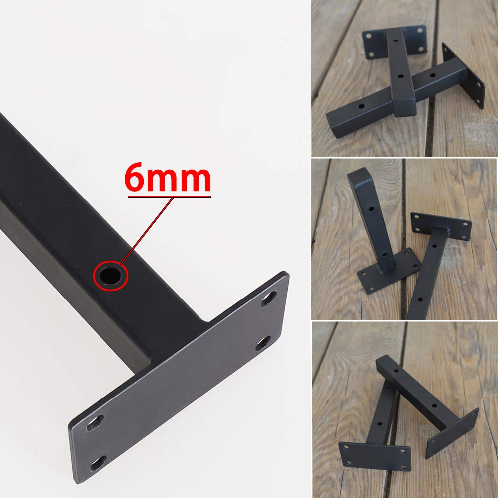 Schwimmende Regalhalterungen, 25 cm, for Küche, rustikale Wandhalterung, Schwarz, Regale for Garage, Aufbewahrung, Dekoration, Mesa, Metall-Badezimmer-Hängeregale(Black,350 mm (14in))