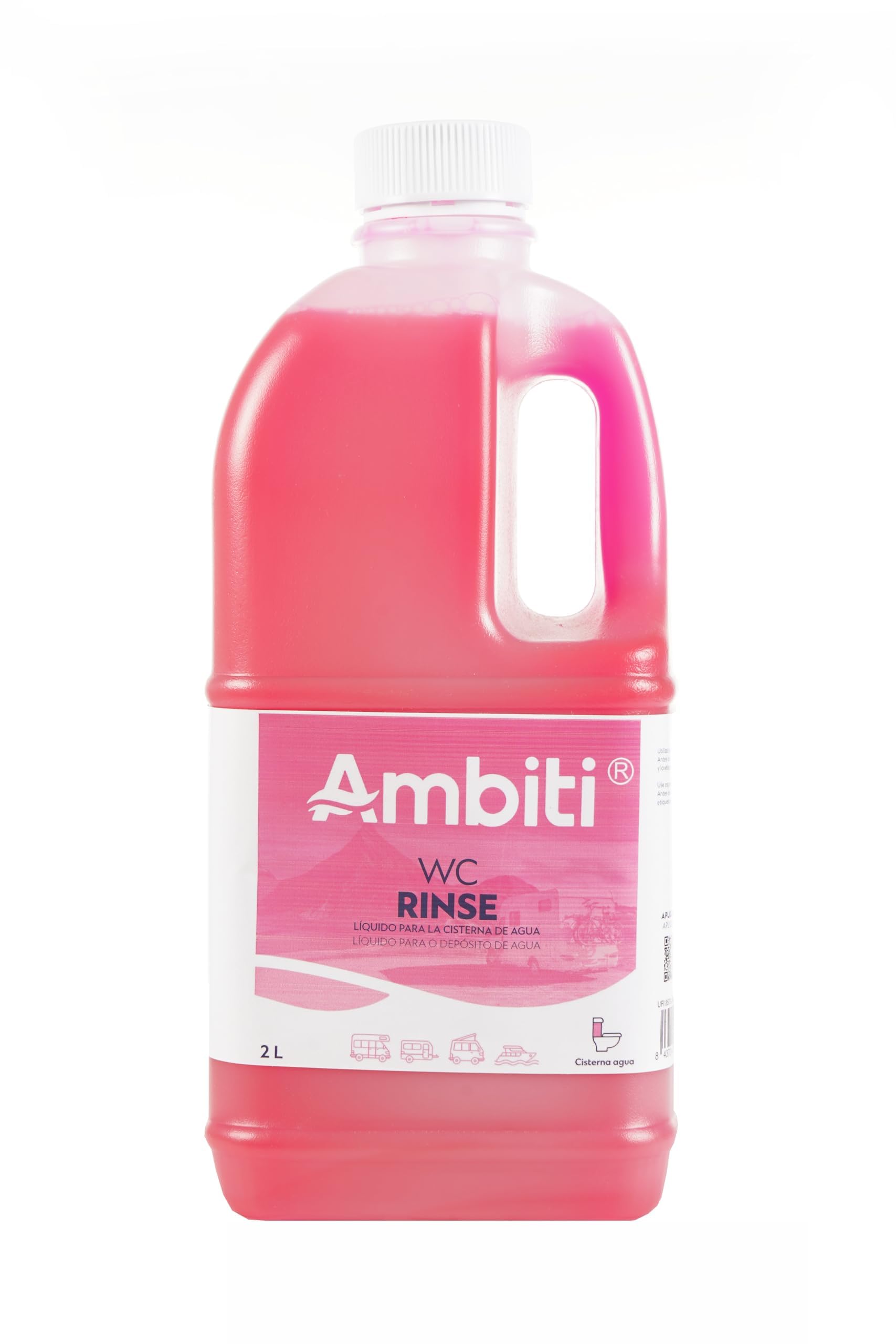 Ambiti | WC Rinse | Monodosis Hidrosolubles para Cisterna de Inodoros Portátiles y Cassettes |Desinfecta y Perfuma en Cada Descarga |Camper,Autocaravana,Caravana y Barco |Piña Colada |15 Ud — view 5