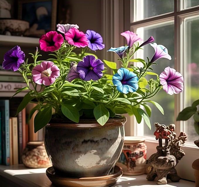 Image of Petunia Flower Seeds - Easy-to-Grow Annual Garden Seeds for Vibrant Blooms, Hanging Baskets, Containers & Pollinator-Friendly Gardens(Pack Of 200+ Seed)