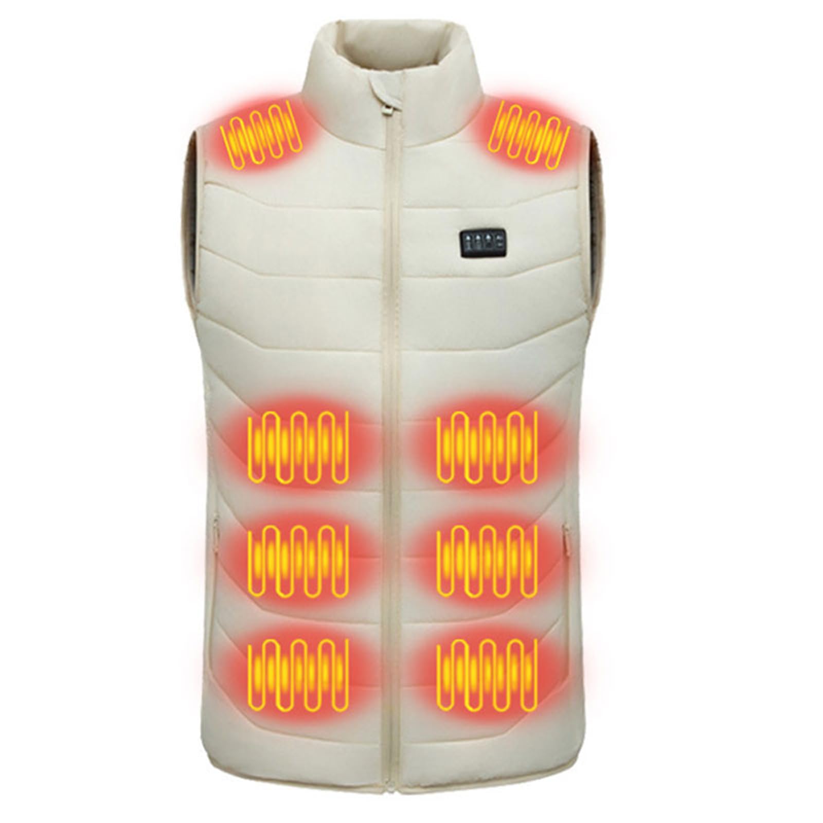 Gilet riscaldato con controllo intelligente 28 zone riscaldamento preciso USB alimentato poliestere giacche termiche per escursioni e viaggi Coppie Gilet caldo all'aperto