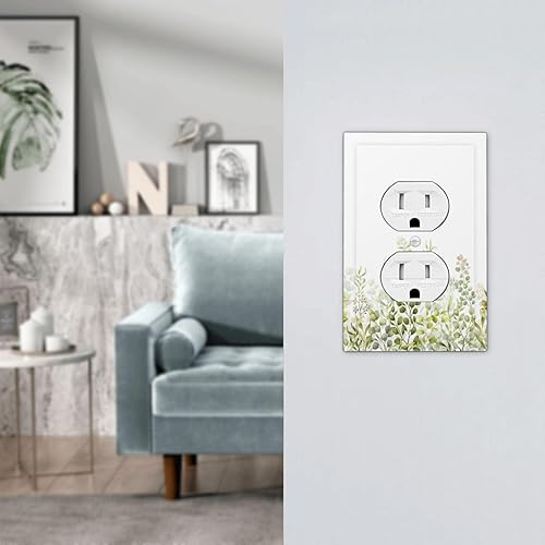 Vista 671 de Cubiertas decorativas de salida de estrella de mar playera, tablero de madera azul de concha de mar de 1 banda, decoración individual GFCI, placa