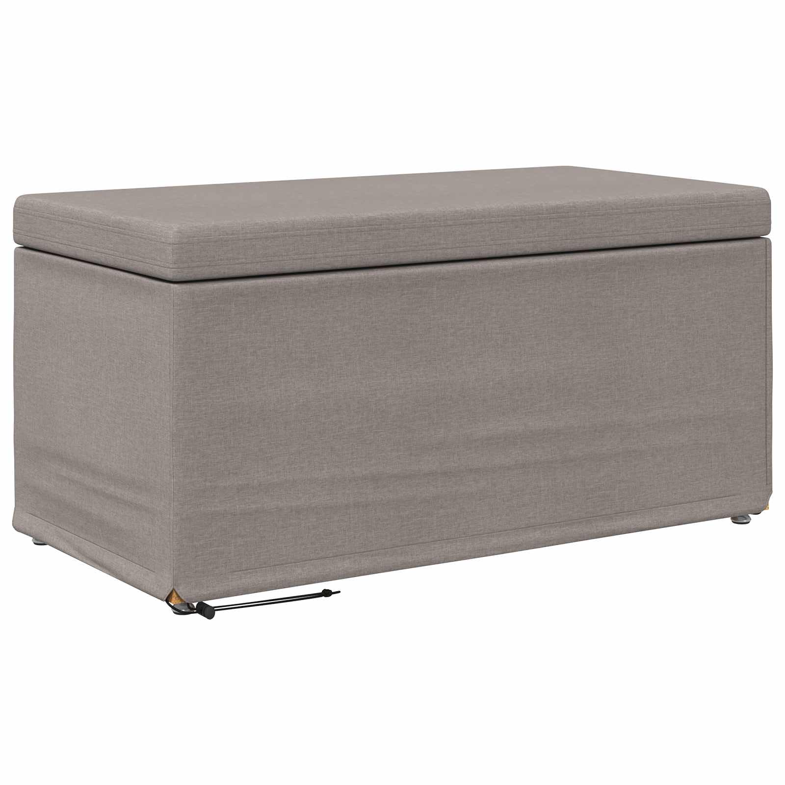 Stołek taupe 81 x 41 x 40 cm inżynieria tkaniny i drewna