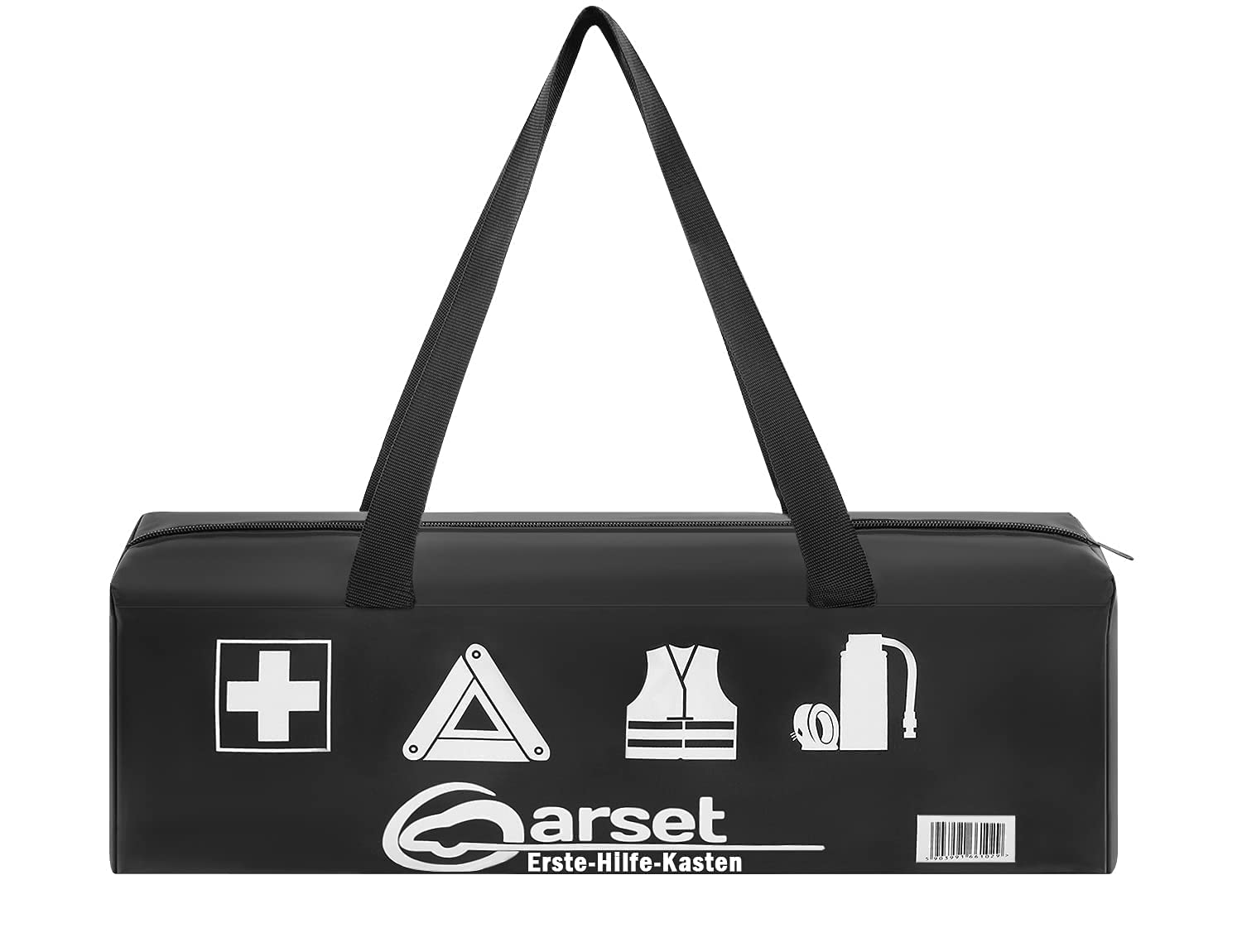 Kit Sécurité Voiture 5-en-1 Notlok : Trousse Secours DIN13164, 2 Gilets Réfléchissants, Triangle Et Anti-Crevaison - Sac Inclus