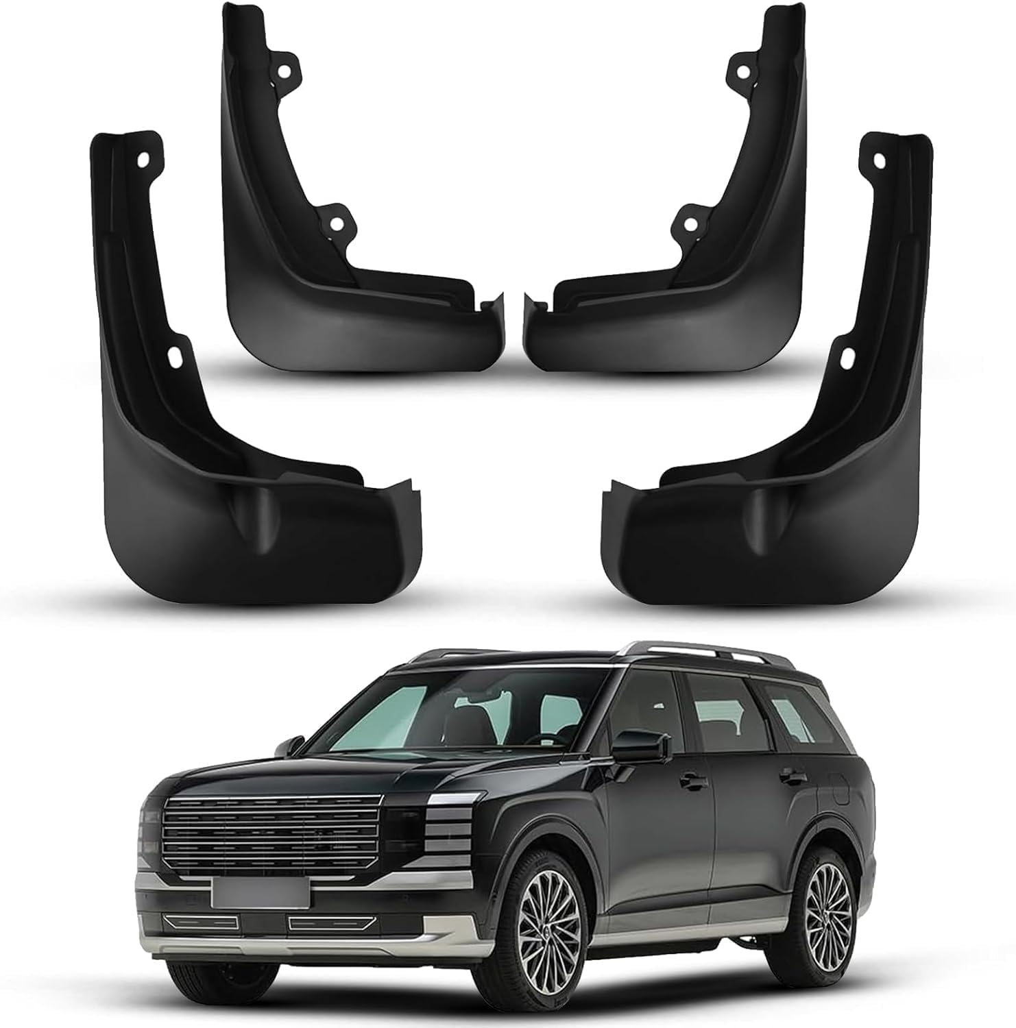 Mud Flaps Splash Guards for 2026 Hyundai Palisade SE SEL Limited, ABS No-Drill Mud Guards, Protects Against Mud, Rocks, and Debris, Front & Rear Fender Liner (4Pcs)