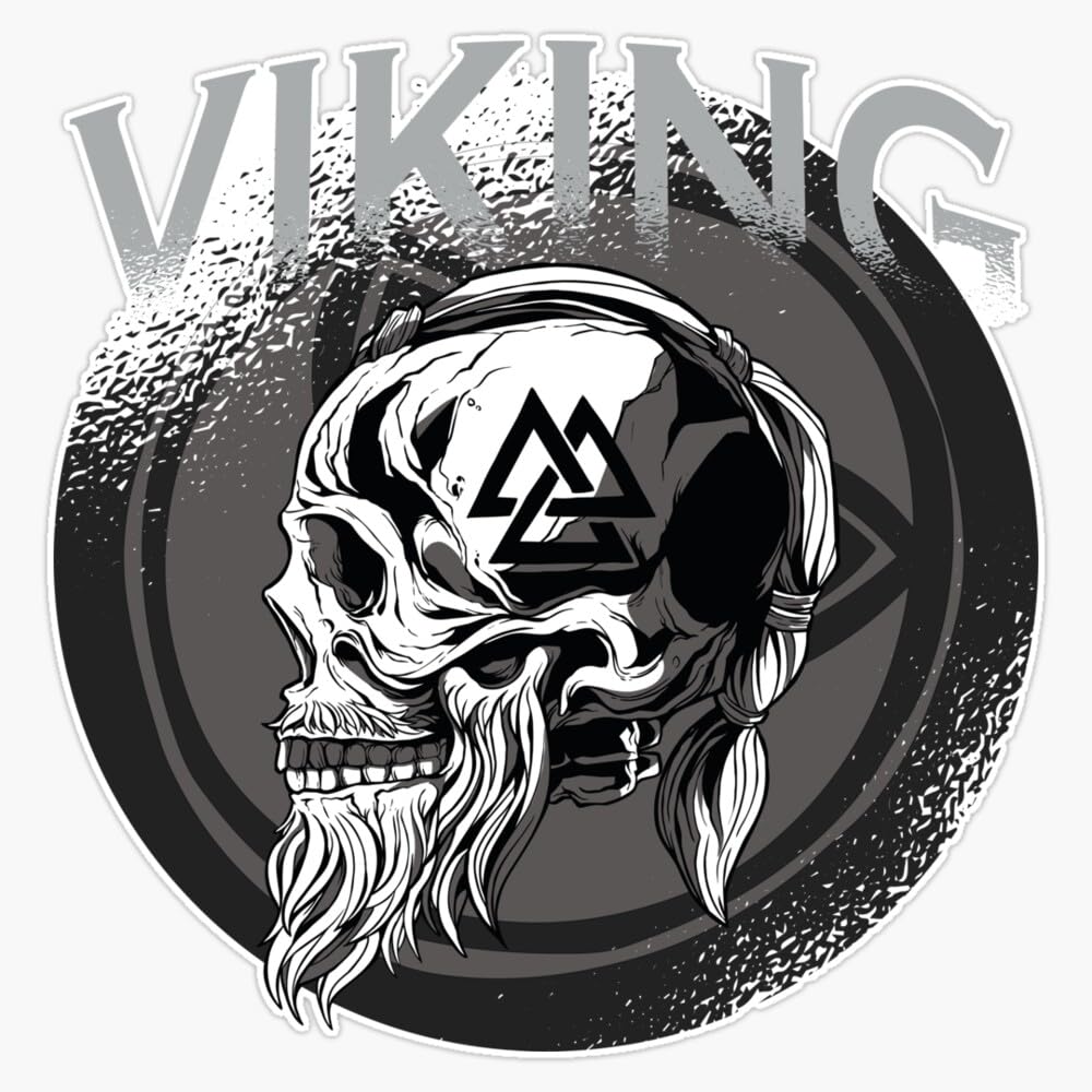 Amazon.com - Odin Viking Cranium Warrior Viking Skull Sticker