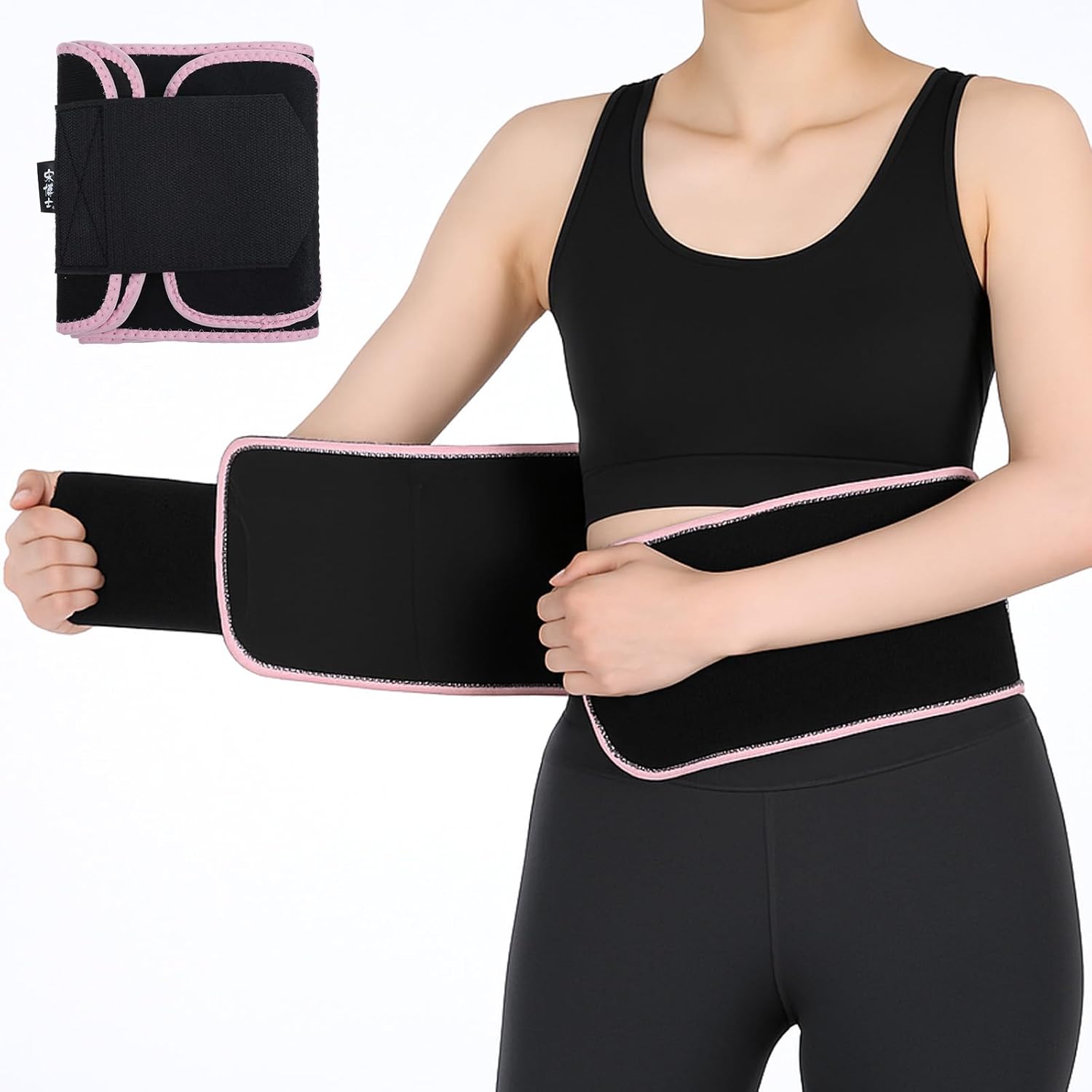 Ympanic Sweat Band for Stomach Weight Loss, Waist Trimmer Belt, Women's Neoprene Waist Trainer for Women, Purple/Pink