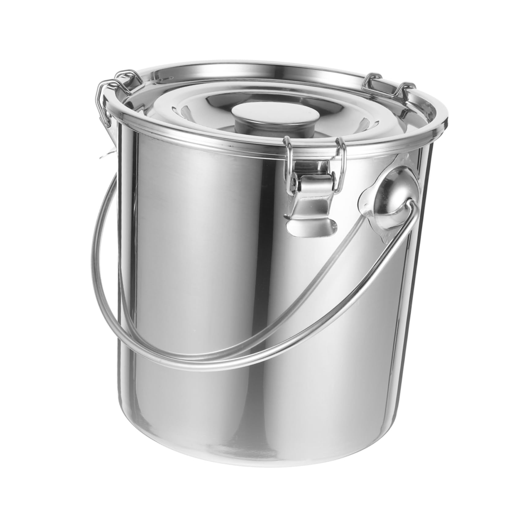 Edelstahleimer 6l mit Verschluss, Silber, aus Edelstahl, Dicht
