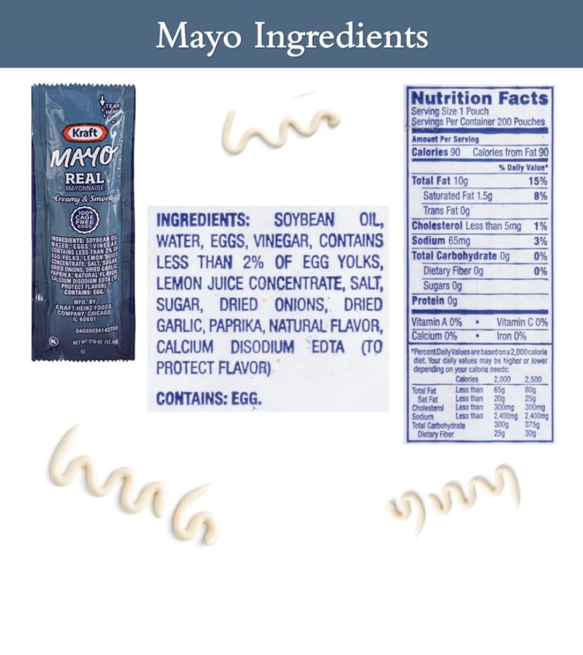 Miniatura 6 de Quick Bundle Paquetes de condimentos  100 bolsas individuales de cada una salsa de tomate, mostaza y mayonesa (300 paquetes de condimentos en total)