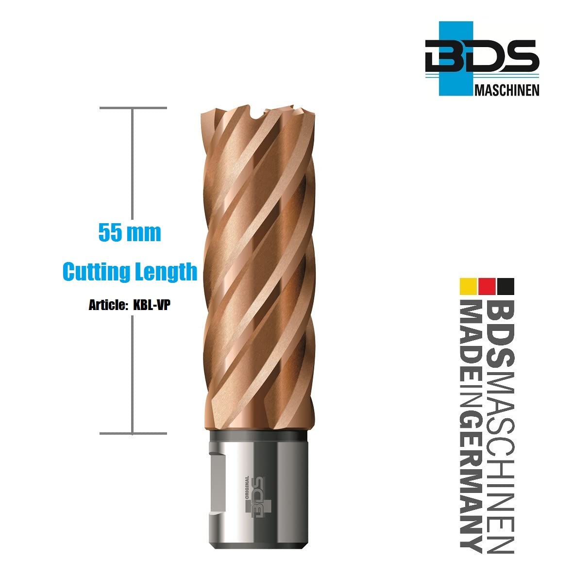 BDS Kernbohrer VARIOPlus lang KBI HSS Schaft Weldon 18/50mm