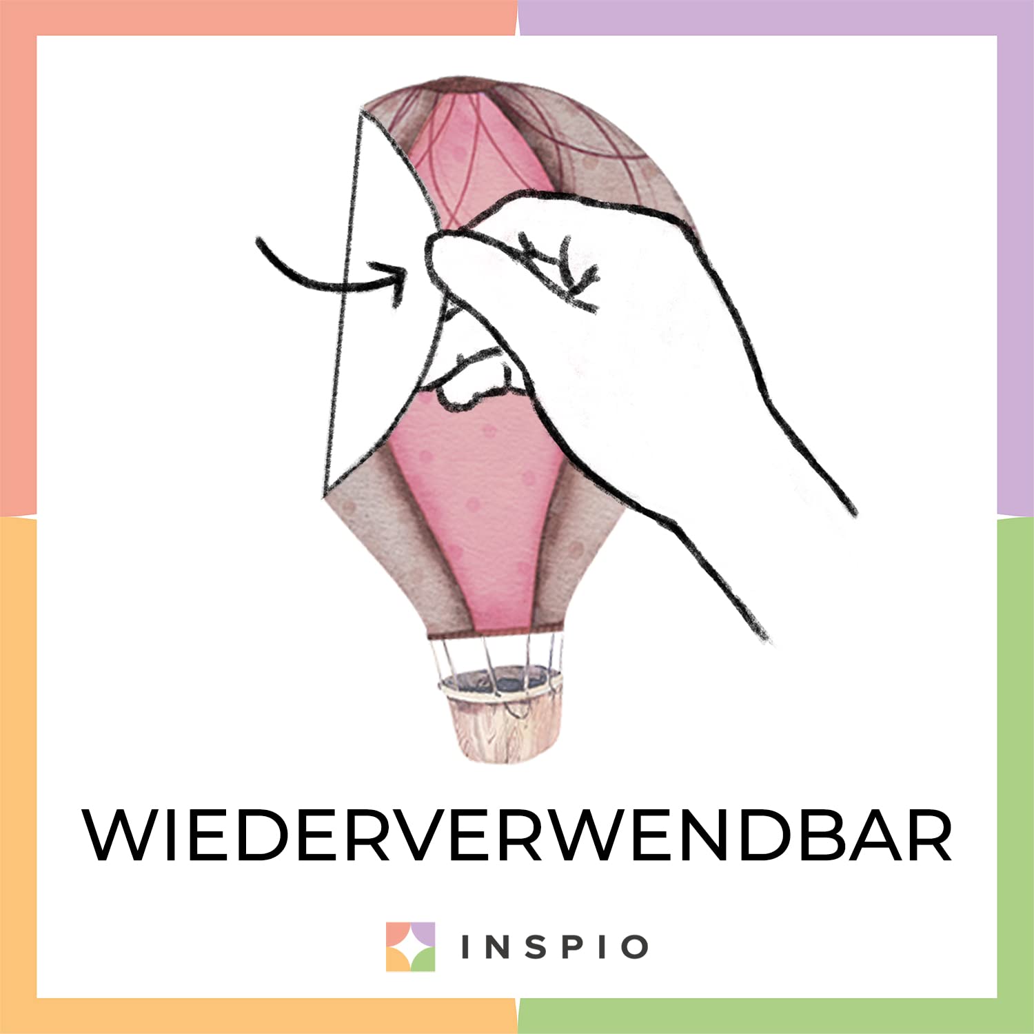 INSPIO Weltkarte Tiere Heißluftballons Zug Flugzeuge Schiffe Wandtattoo Wandsticker Wandaufkleber Wanddeko für Jungenzimmer Kinderzimmer