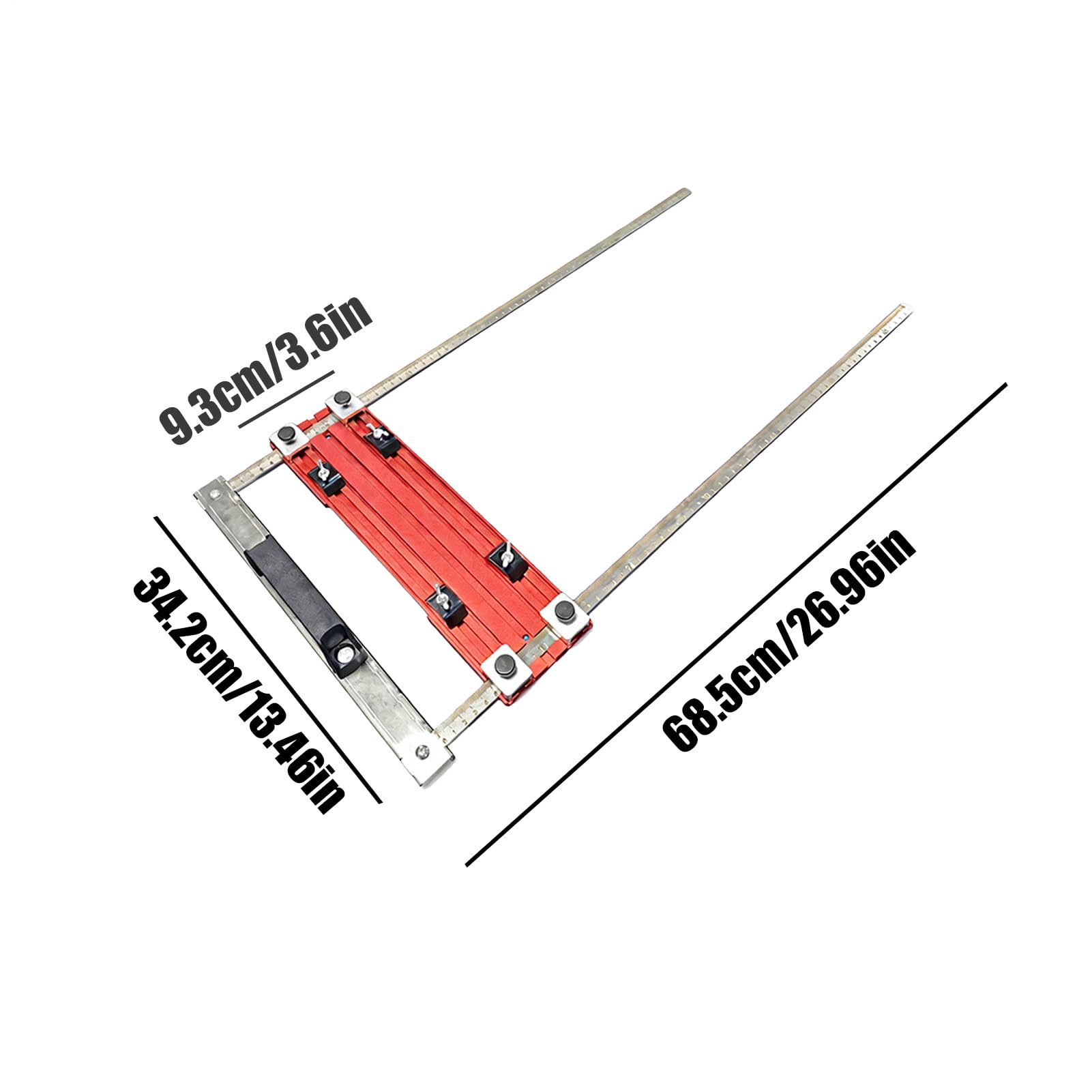 Guía de Borde para Posicionamiento Tabla Ajustable para Recortes de | Herramienta de Posicionamiento para Carpintería para Sierra Eléctrica Manual Cortar Madera Acabado de Muebles