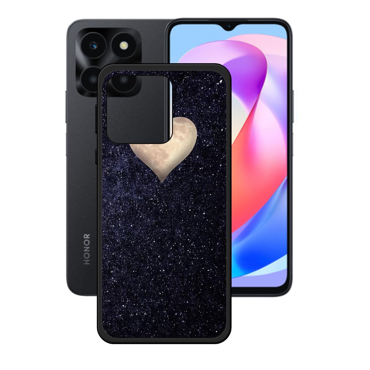 Cover + Pellicola In Vetro Temperato Per Honor X6a 4G | Custodia Morbida In TPU Trasparente E Proteggi Schermo HD | Kit Di Protezione Completo (Nero) - 3