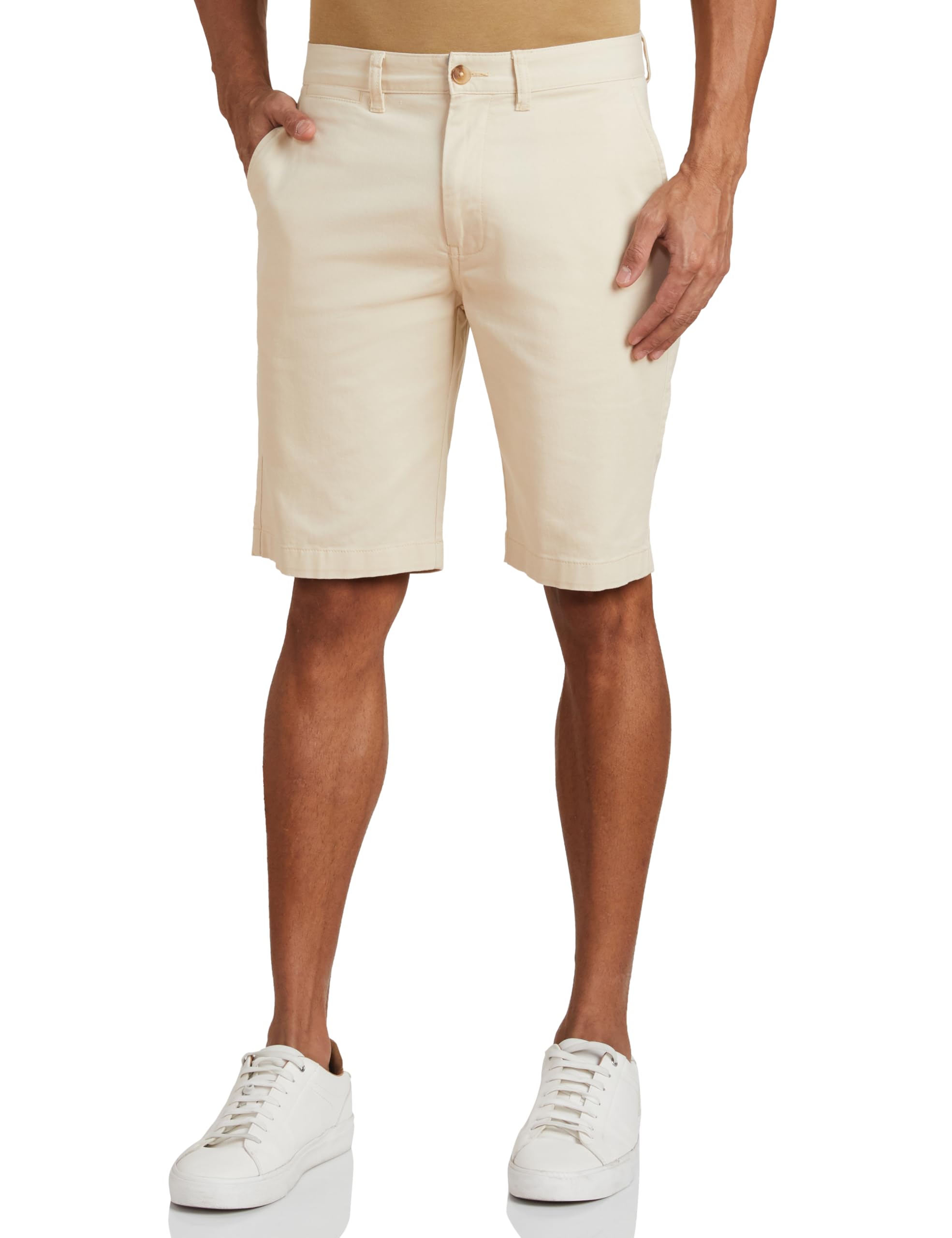 Men's Cotton Rich Stretchable Regular Fit Chino Shorts |Slant Pockets-image-7