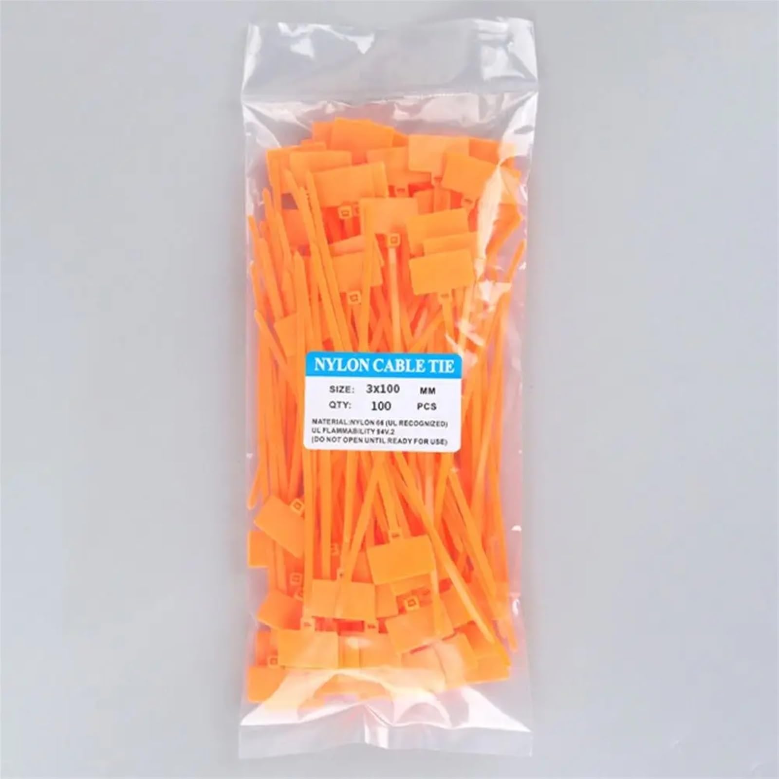 100 szt. plastikowych znaczników etykiet, siatkowych, samozaciskowych opasek zaciskowych, kolorowych, nylonowych kablowych do pomieszczeń komputerowych i zasilania(Black)