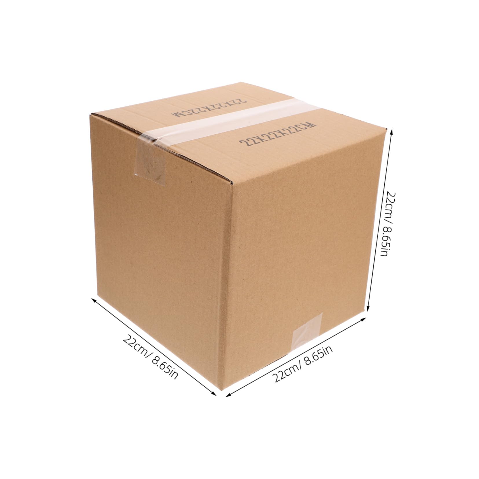 5 Quadratische Umzugskartons Braun aus Papier für Transport