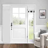 Vista 19 de Cortinas para puerta de aula, cortina de ventana con protección total de privacidad, panel de ventana opaco sólido, para puertas de vidrio, puertas