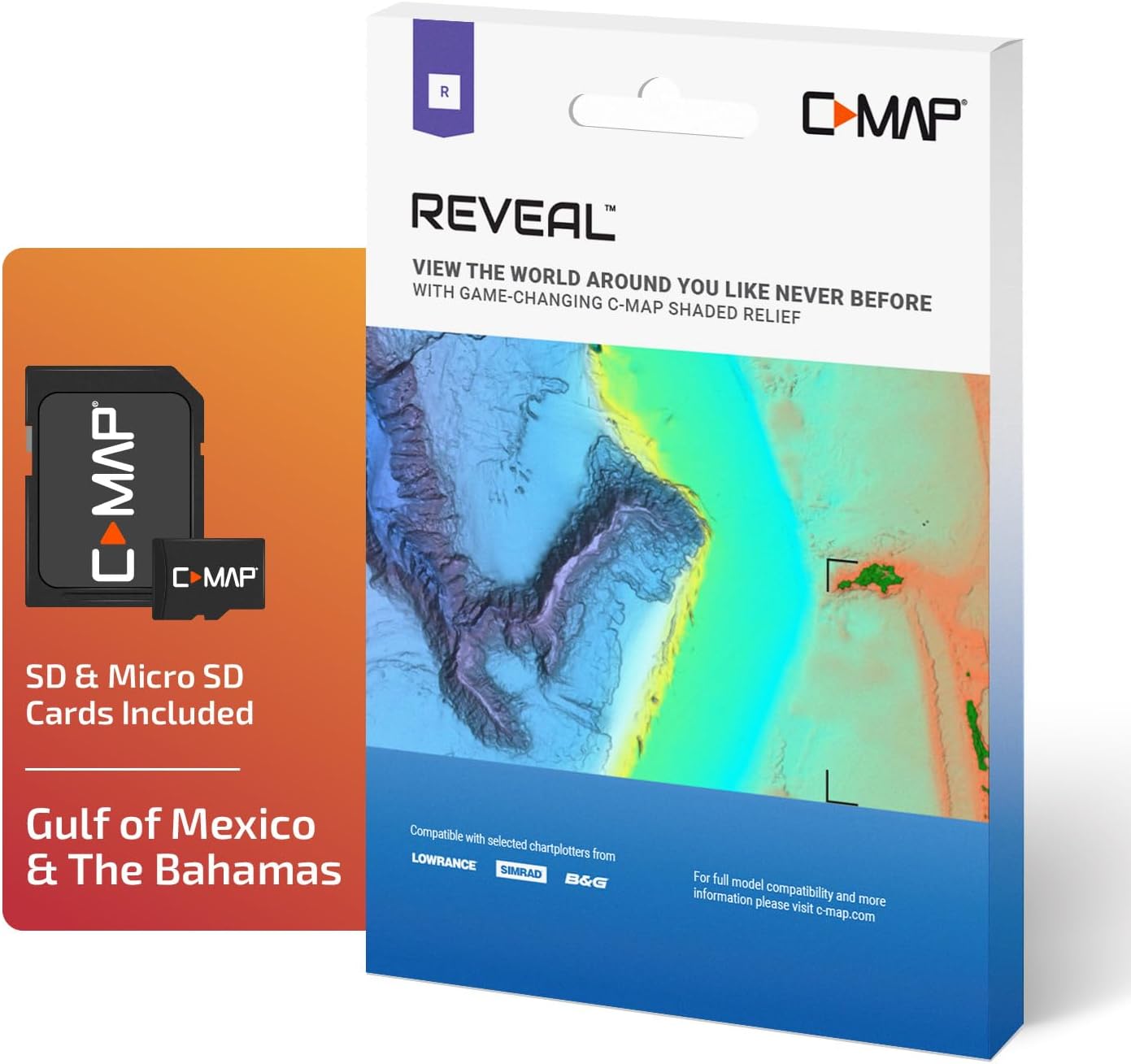C-MAP Reveal Coastal - Gulf of Mexico and The Bahamas, Map Card for Marine GPS Navigation