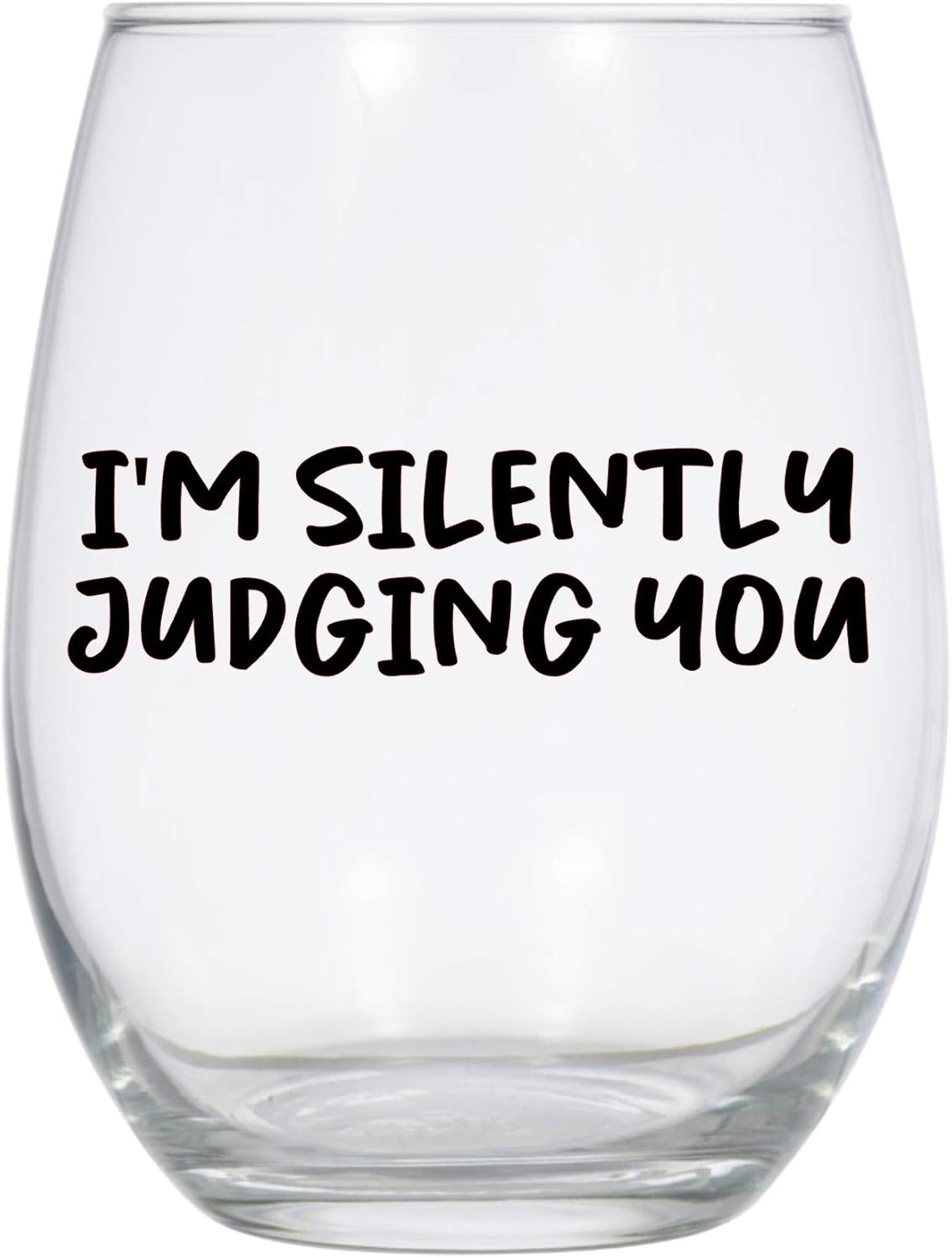 I'm Silently Judging You wine glass, 21 Oz, Funny Wine Glass, Sarcastic Wine Glass, Friend Gift, Mom Gift