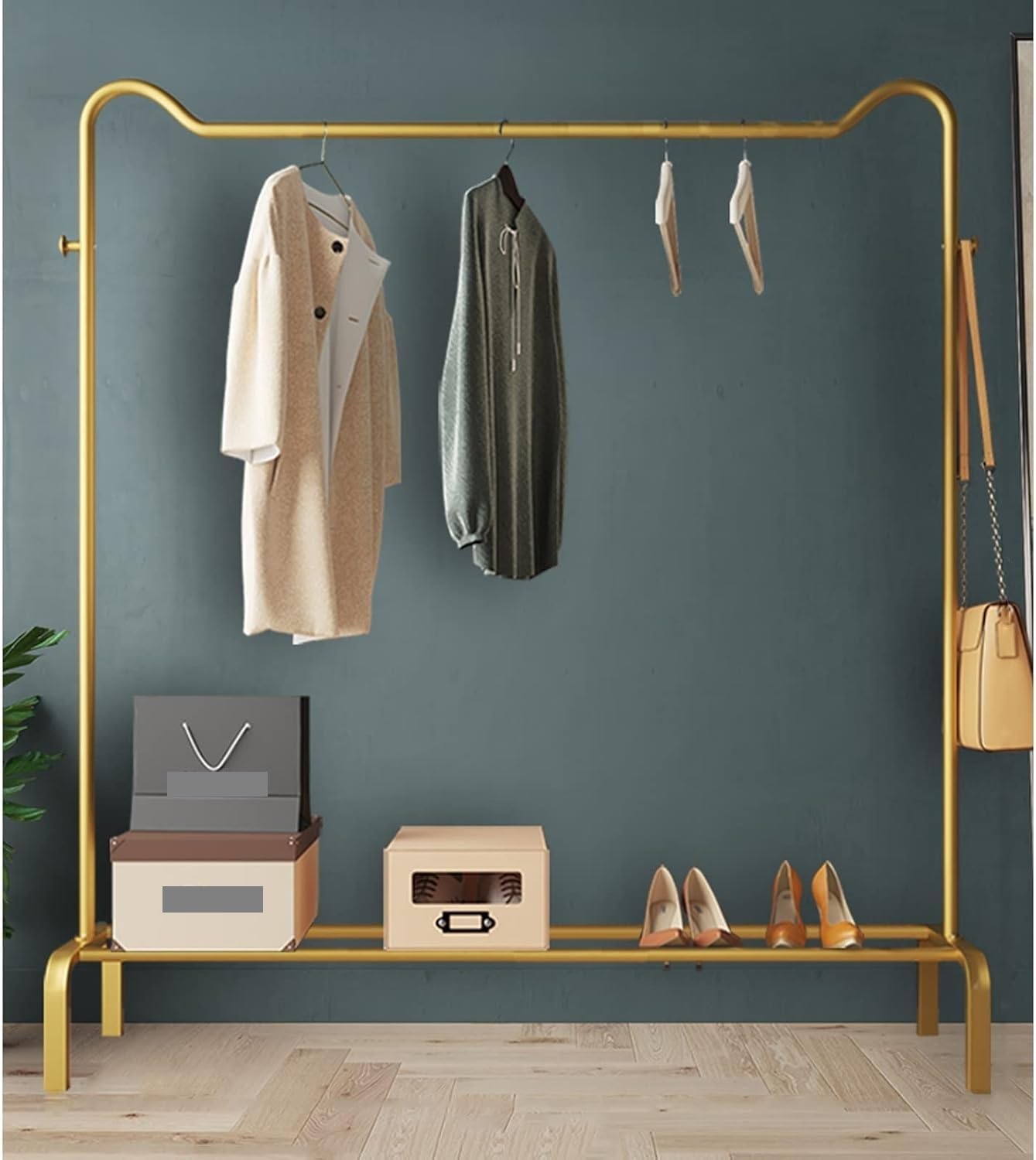 Garment Racks Single Tidy Rails Heavy Duty Metal Clothes Dryer Freestanding