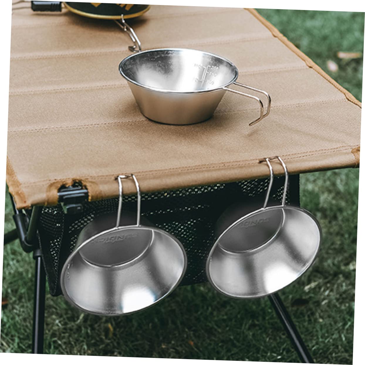 ifundom 2pcs Reusable Makgeolli Bowl Multi-function Camping Water Cup for Outdoor Adventures Hiking and Picnics and Easy to Clean Smooth Edges Design