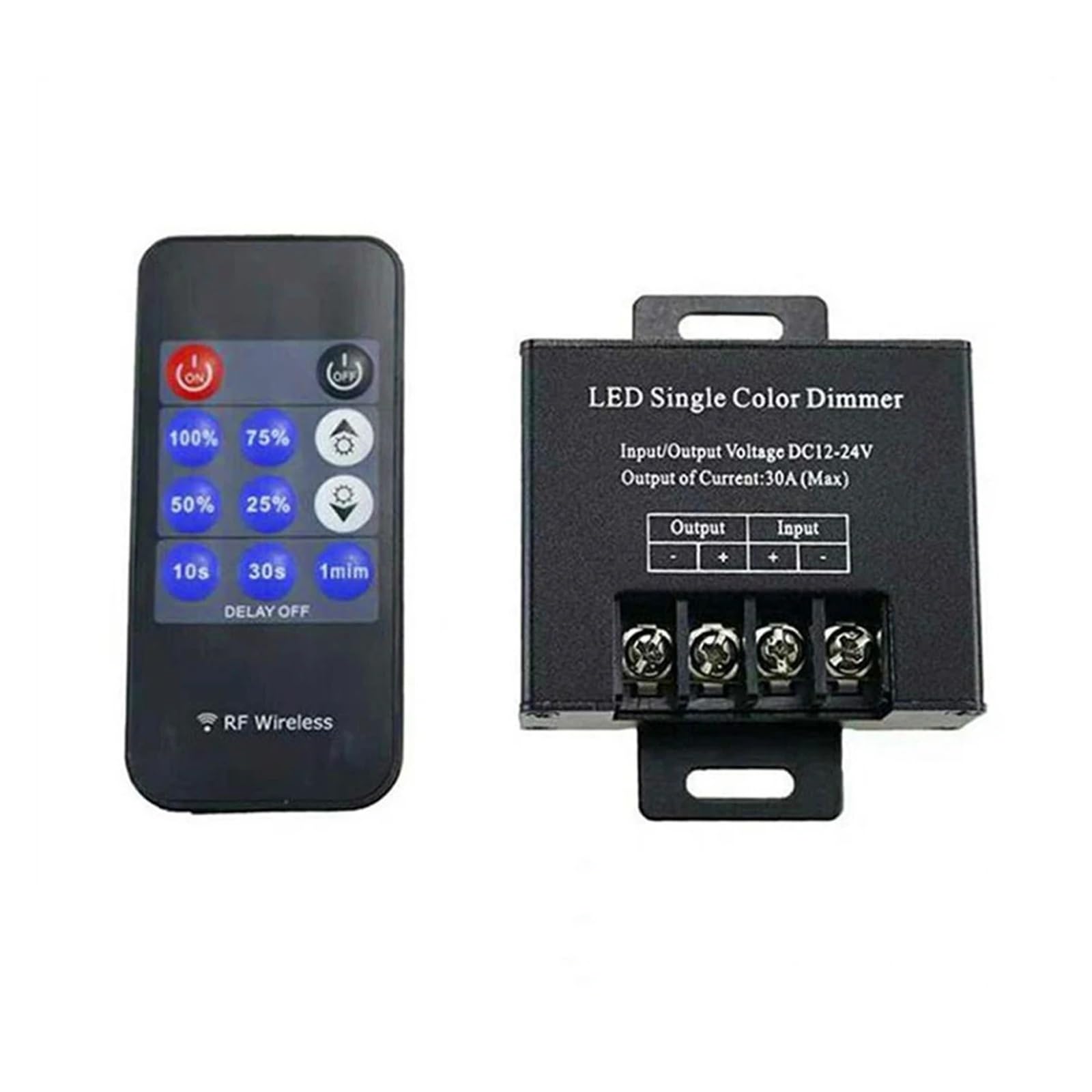 RF LED Dimmer DC12-24V 30A 11-Key Remote Control Switch dimmer Suitable for Single Color Light Strips(H)