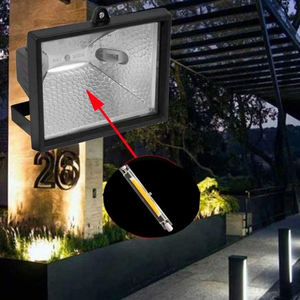 Ampoule COB à Tube de Verre LED R7S, Ampoule LED à intensité Variable R7S, Lampe à maïs 78MM 20W R7S J118 remplace la lumière halogène pour la Lampe de projecteur de Plafond (Paquet de 4)