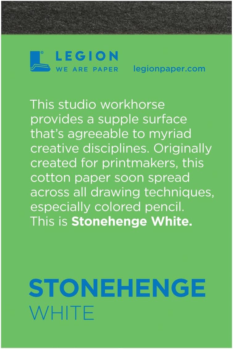 Stonehenge 100% Cotton Medium Weight Mini Pad, White, 2.5 x 3.75 inches, 250gsm, 15 Sheets for Dry Media