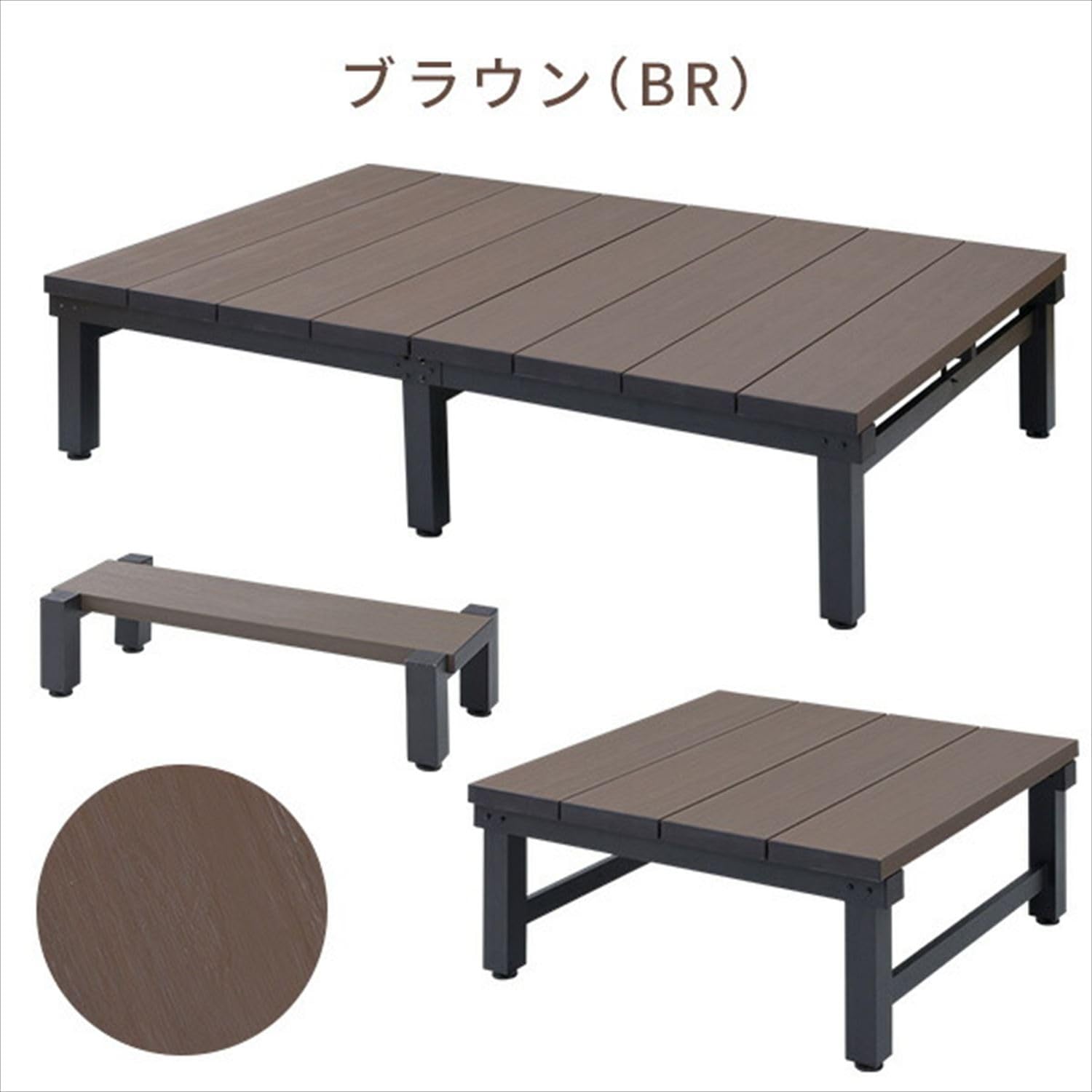 Amazon.co.jp: [山善] ガーデンマスター ウッドデッキ 縁台 180 