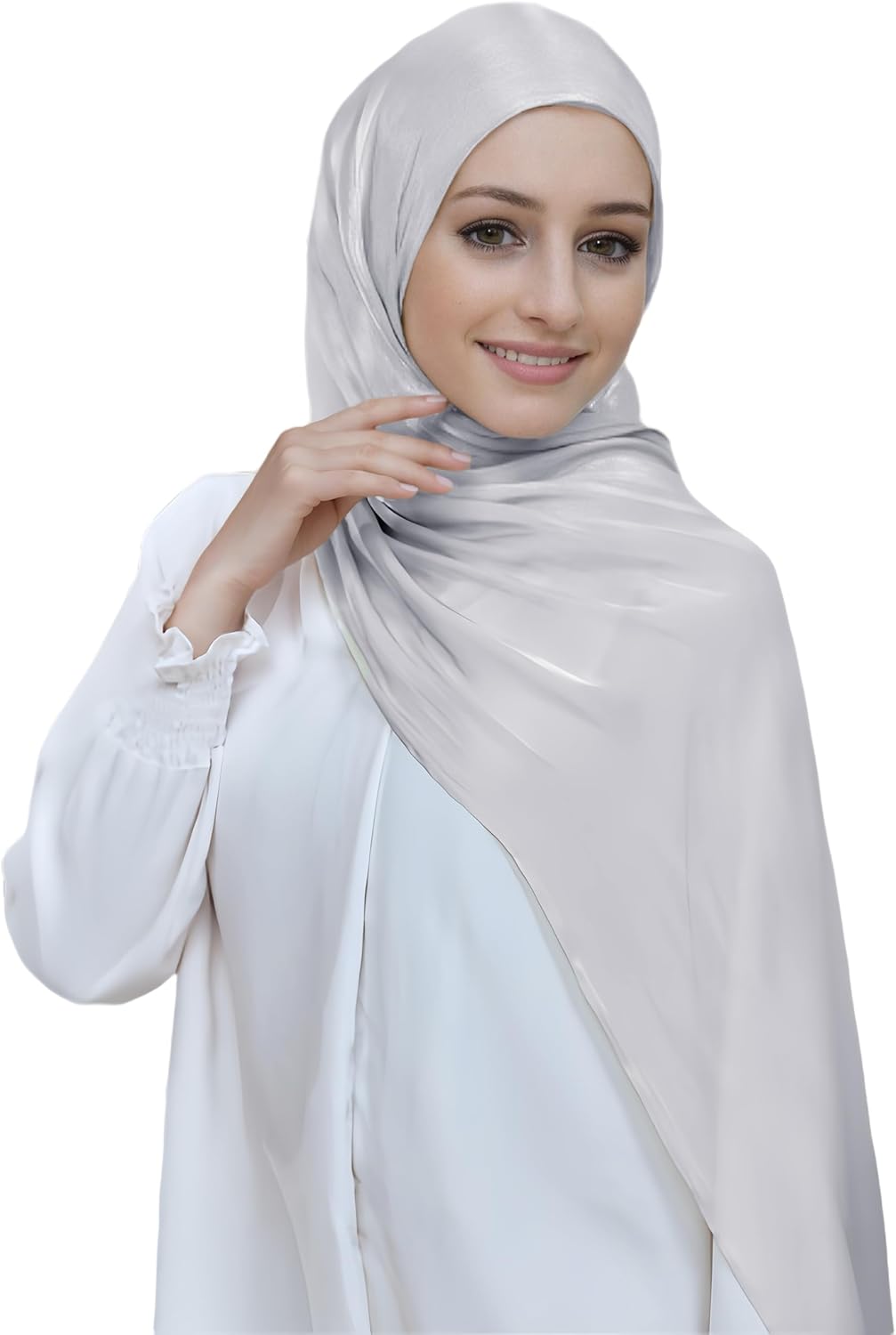 Lina & Lily Sheen Shimmer Women's Crepe Scarf Shawl Wrap Head Hijab Lightweight - Image 3