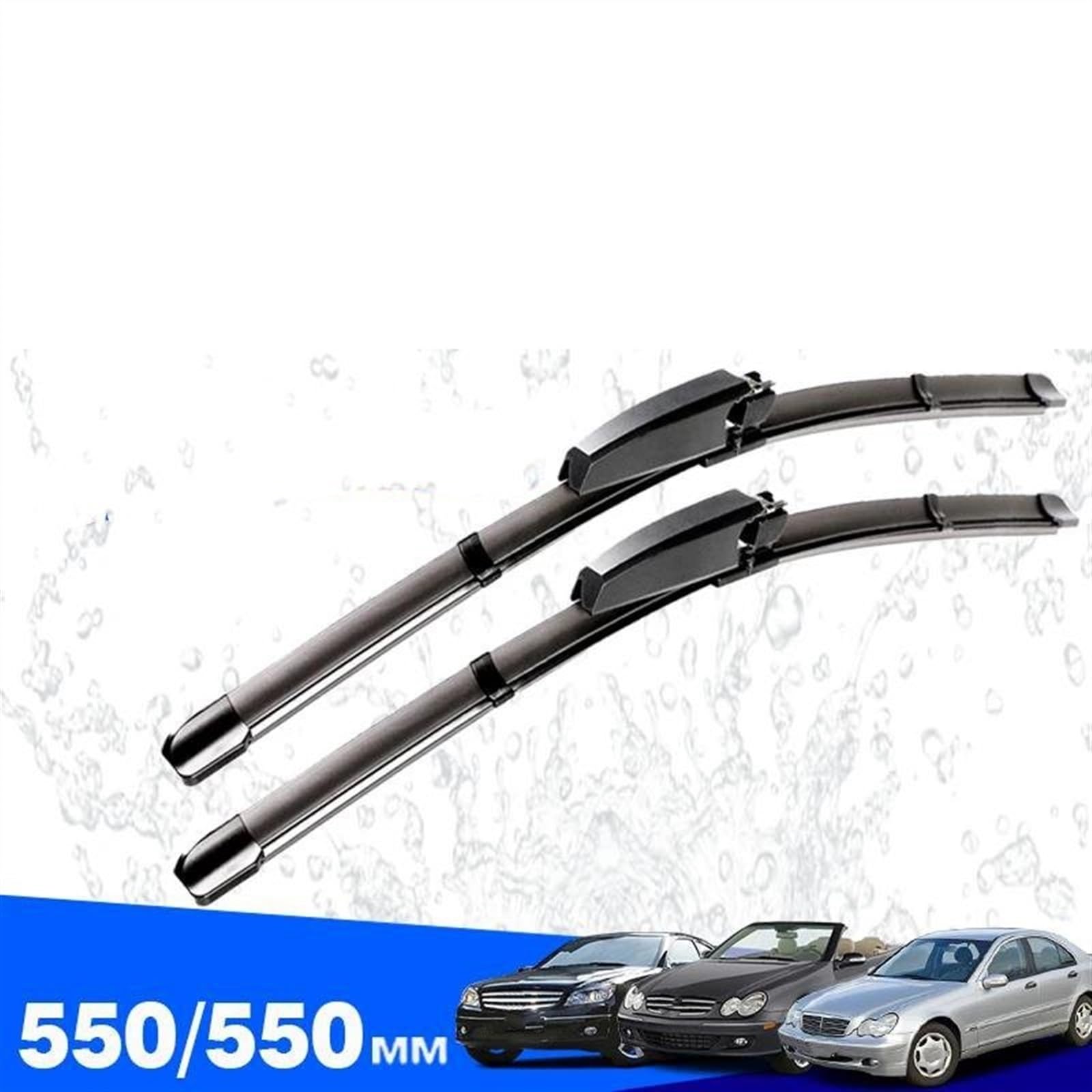 Toocene Front Wiper Blades For Mercedes-Benz C-Class W203, CLK-Class C209 – 22 Inch, Snap Claw, Pair