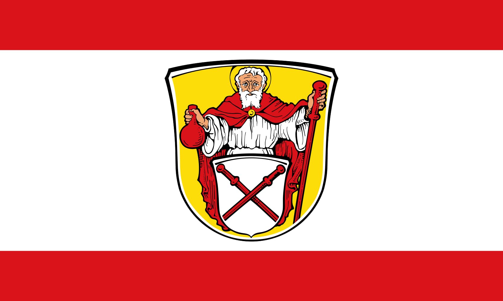 Drapeau Large Herbstein抗风不易 décolorer pour remplacer votre ancien pavillon de ville usé