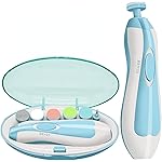 Baby Nail File Electric Nail Trimmer File Manicure Set, Toes Fingernails Care Trimmer with LED Light for Newborn, Kids and Adults