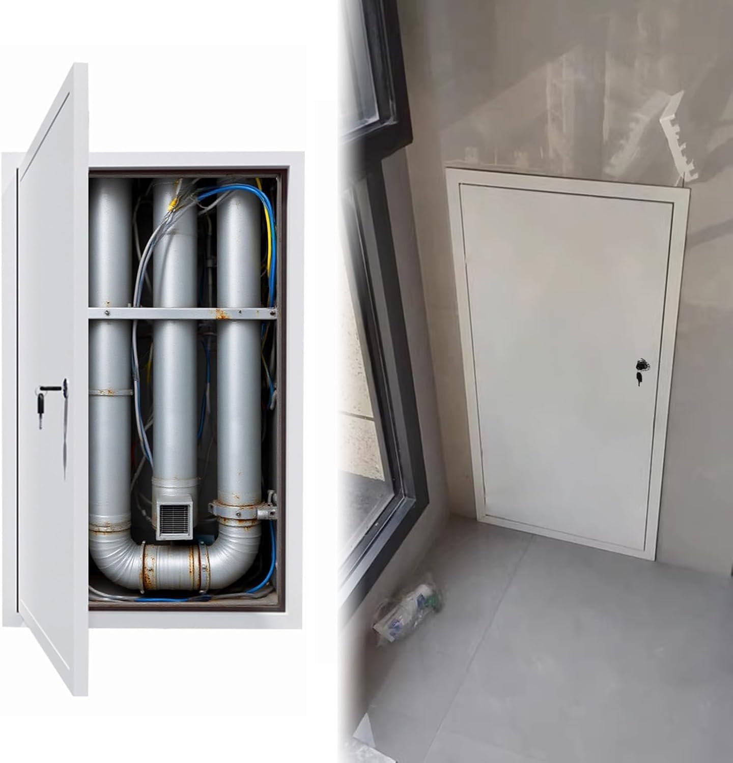Kanduo Wxh Plumbing Access Door Locking Metal Access Door For Plumbing，Drywall Access Panel Inspection Hatch，Recessed Wall Hole Cover Plate(50X70cm)