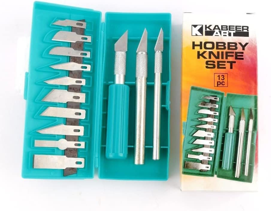 13pc Precision Cutter Utility Hobby Knife Set for Art and Craft cutting