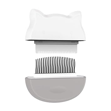 X-Bay Cat Dog Hair Deshedding Comb for Long & Short Haired Dogs, 2 in 1 Grooming and Massage Hair Brush Tool Effectively Reduces Shedding Hair and Prevent Tying Knots (Senior Grey)