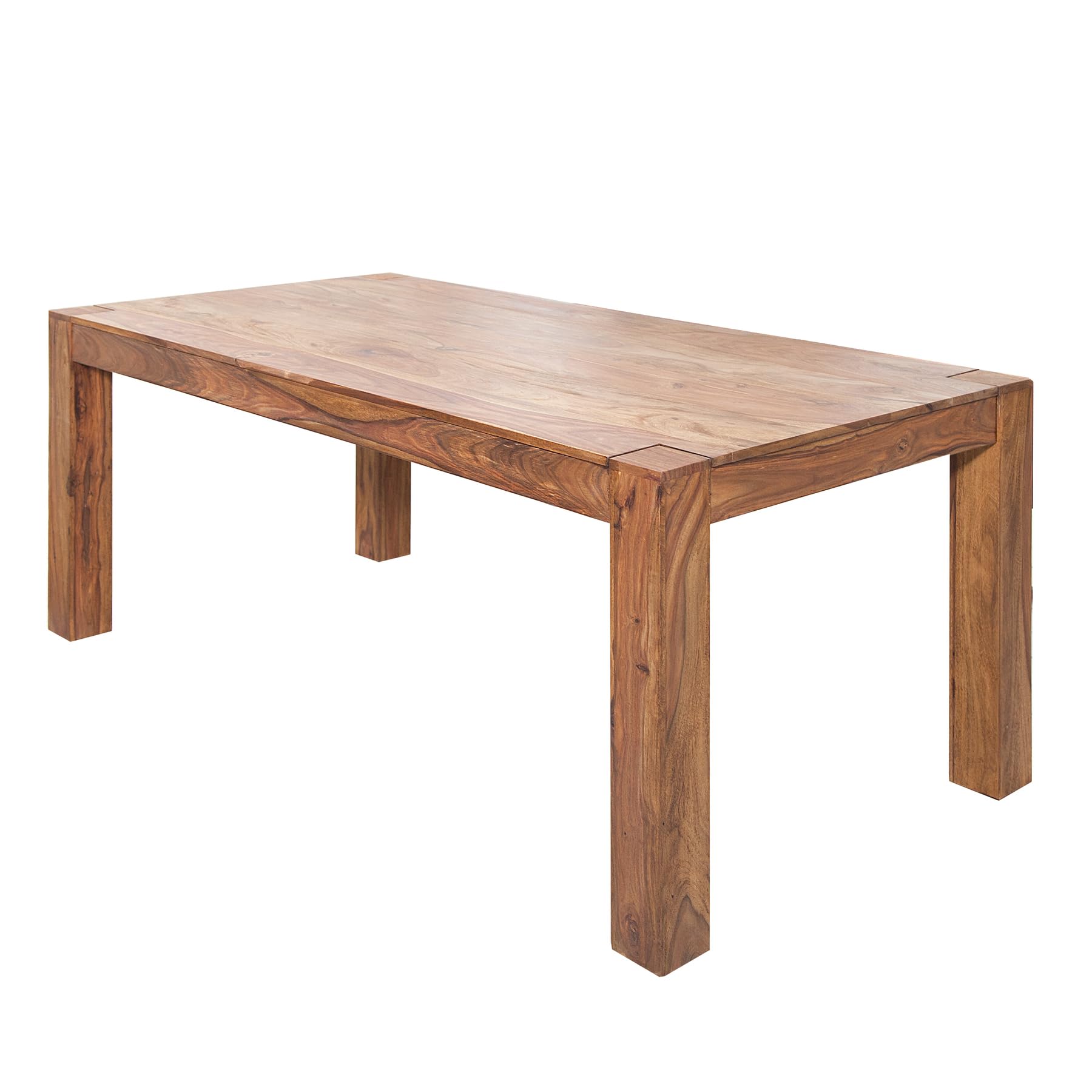 Riess Ambiente massivholz Esstisch MAKASSAR 200cm Natur Sheesham lackierte Holzbeine rechteckig Esszimmertisch Küchentisch Konferenztisch Holztisch Tisch