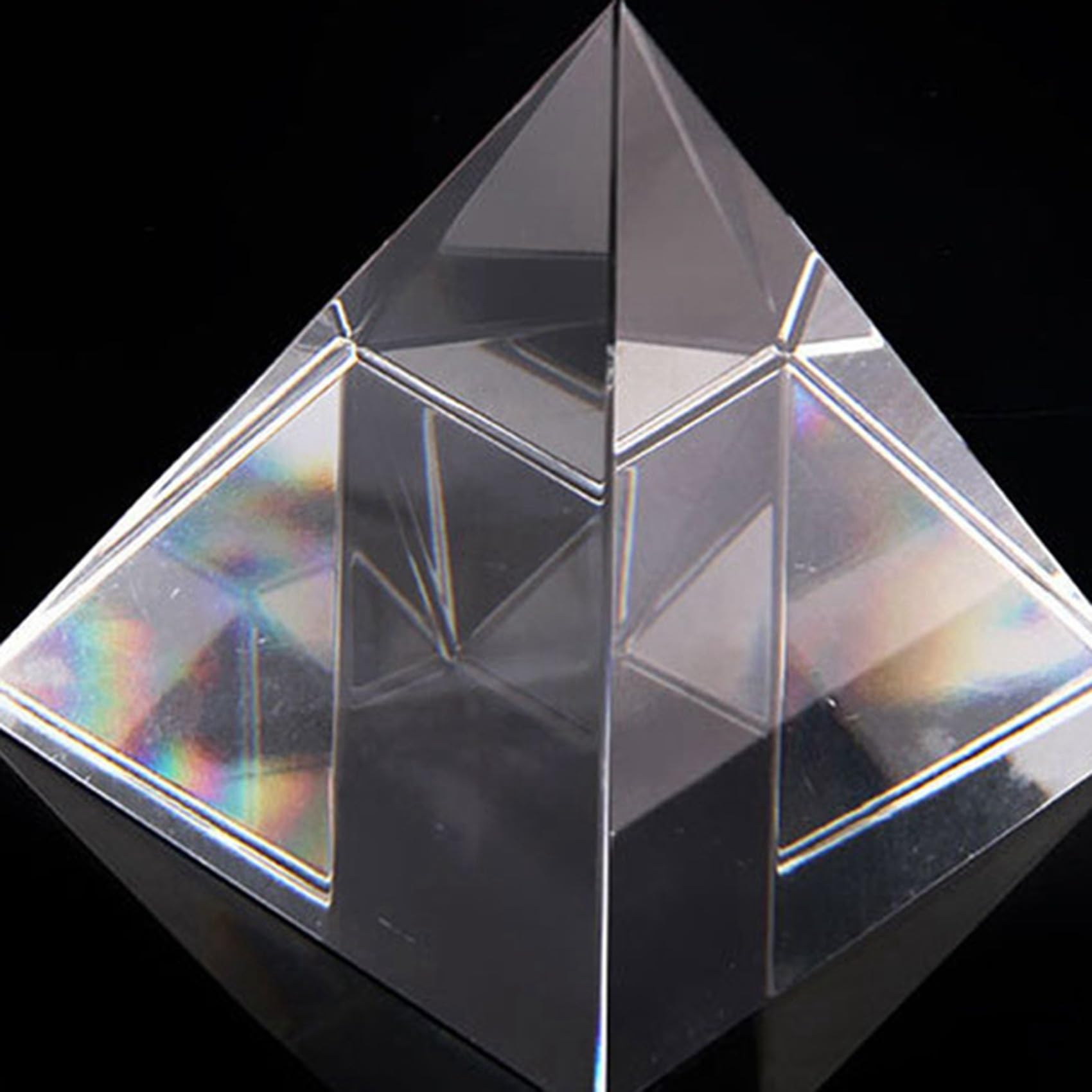 Ficher Piramide in vetro ottico a prisma, 6 pezzi, 40 mm, rettangolare, poliedro adatto per esperimenti didattici