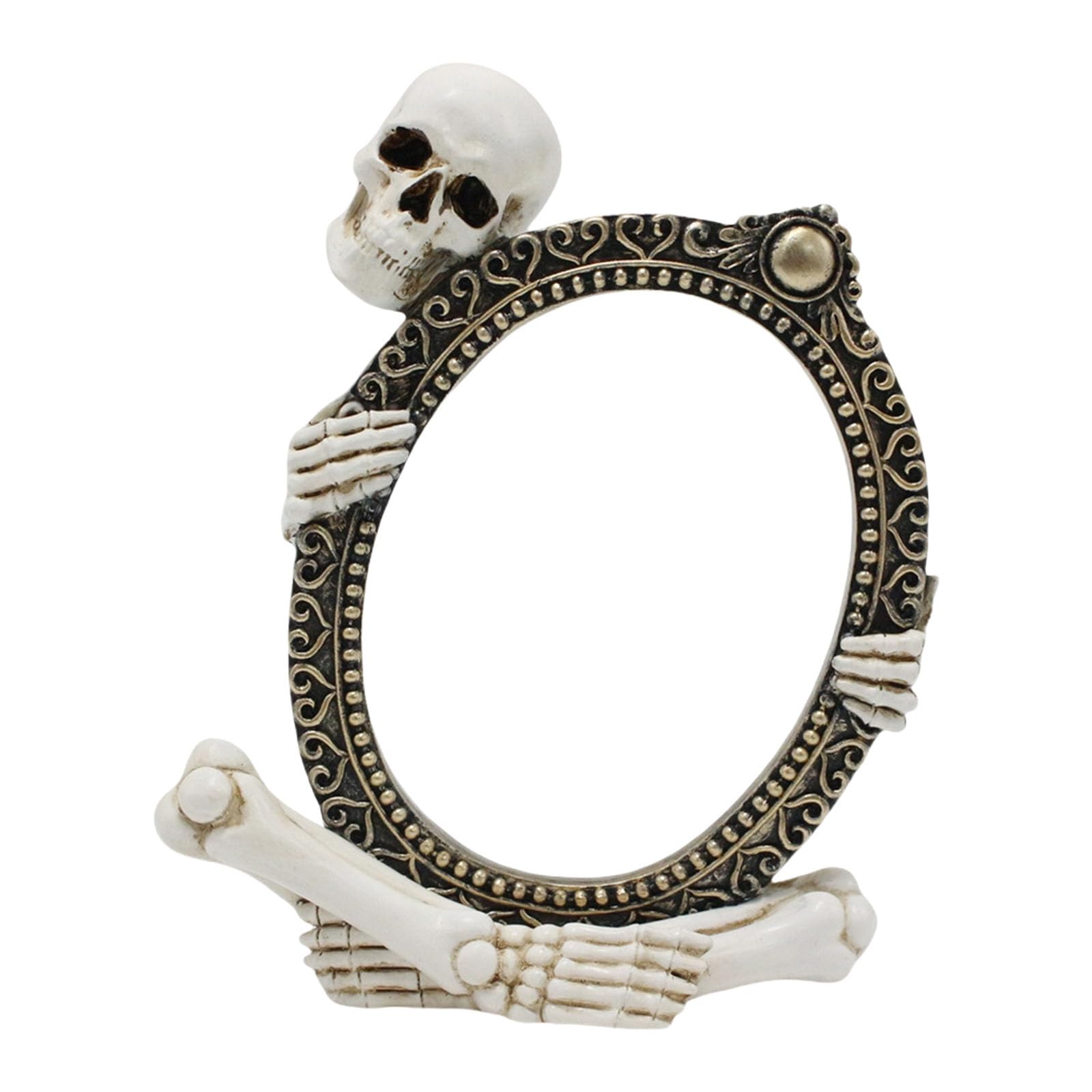 YTtkku Realistic Skeleton Resin Frame Decor Horror Theme Tabletop Display for Home, & Holiday Skull Ornament Realistic Skeleton Ornament