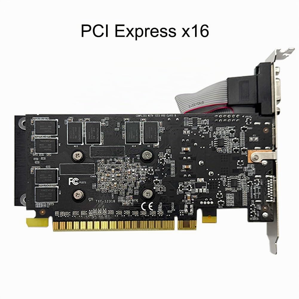QTHREE GT 730 - Tarjeta gráfica DDR3 de 4 GB (128 bits, Dual HDMI, VGA, perfil bajo, GPU para ordenador, tarjeta gráfica de escritorio para PC, DirectX 11)