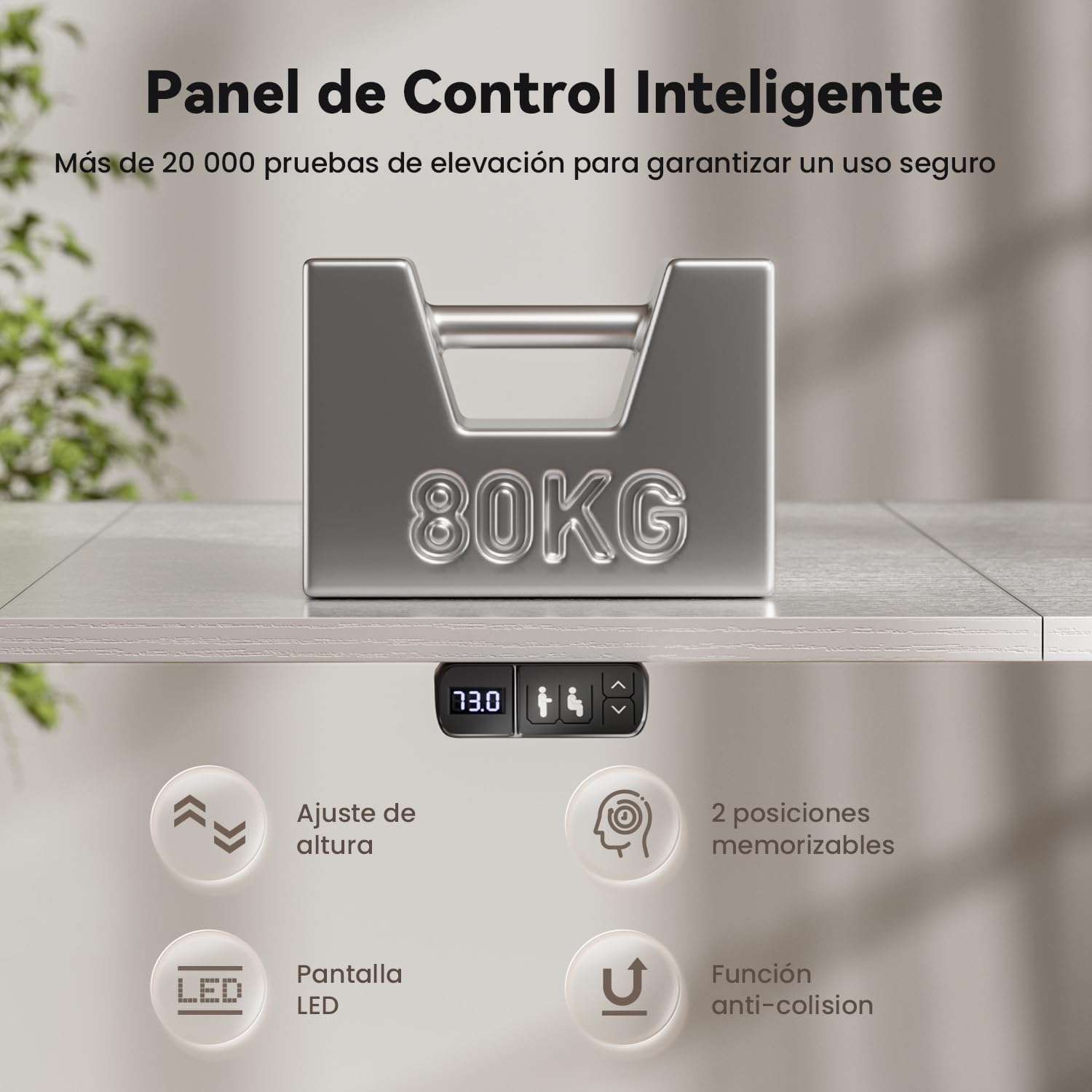 SOLAVERO Escritorio Elevable Electrico 200 x 80 cm, Mesa Escritorio Elevable con Enchufes & Puertos USB-C, Mesa Regulable en Altura con 2 Cajones de Tela, 2 Control Memoria, Standing Desk Blanco