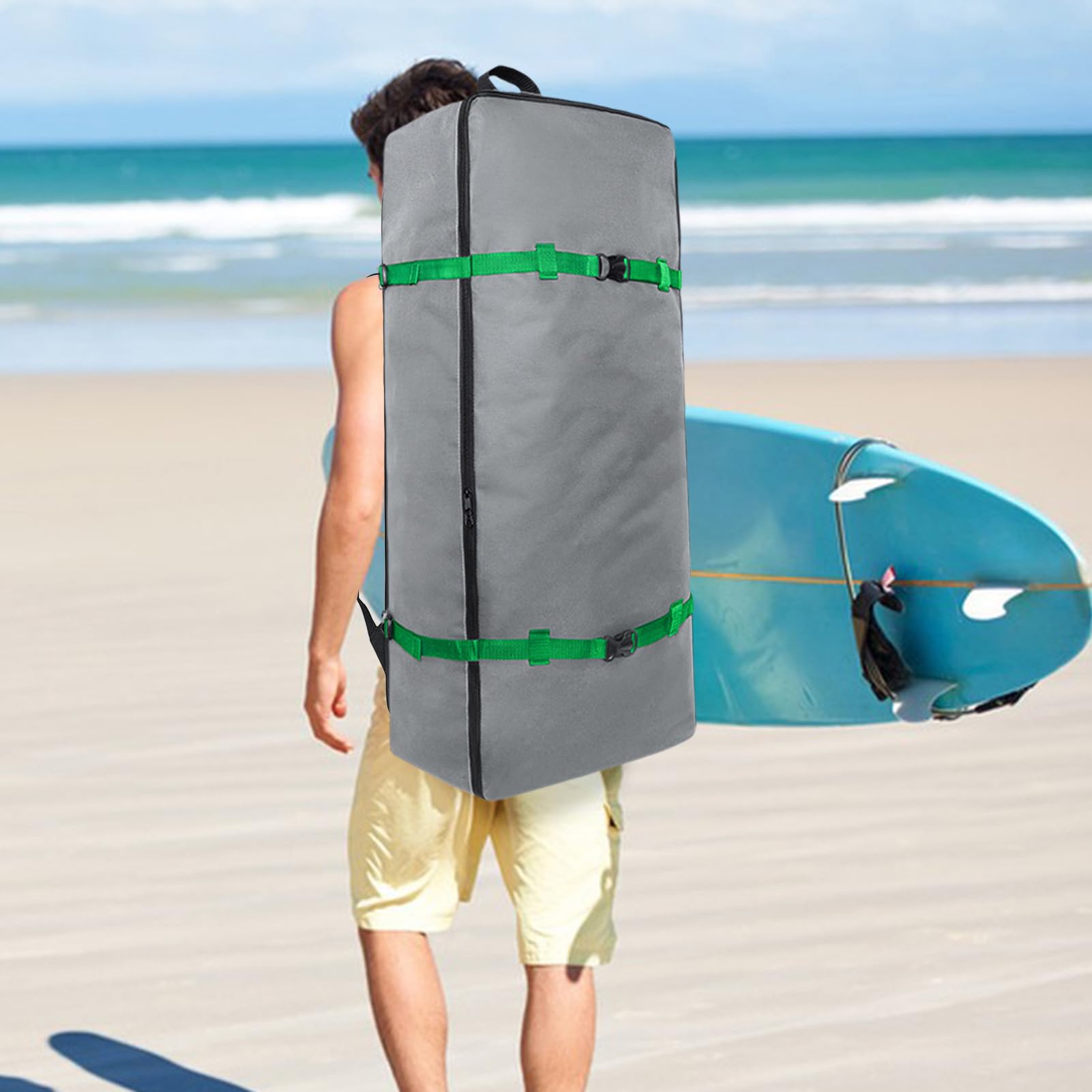 Borsa gonfiabile per paddle board,Borse per stand up paddle | Borsa per tavola da stand up paddle Oxford 600D - Zaino resistente con maniglia e cinghie regolabili, portaborse impermeabile per tavole d