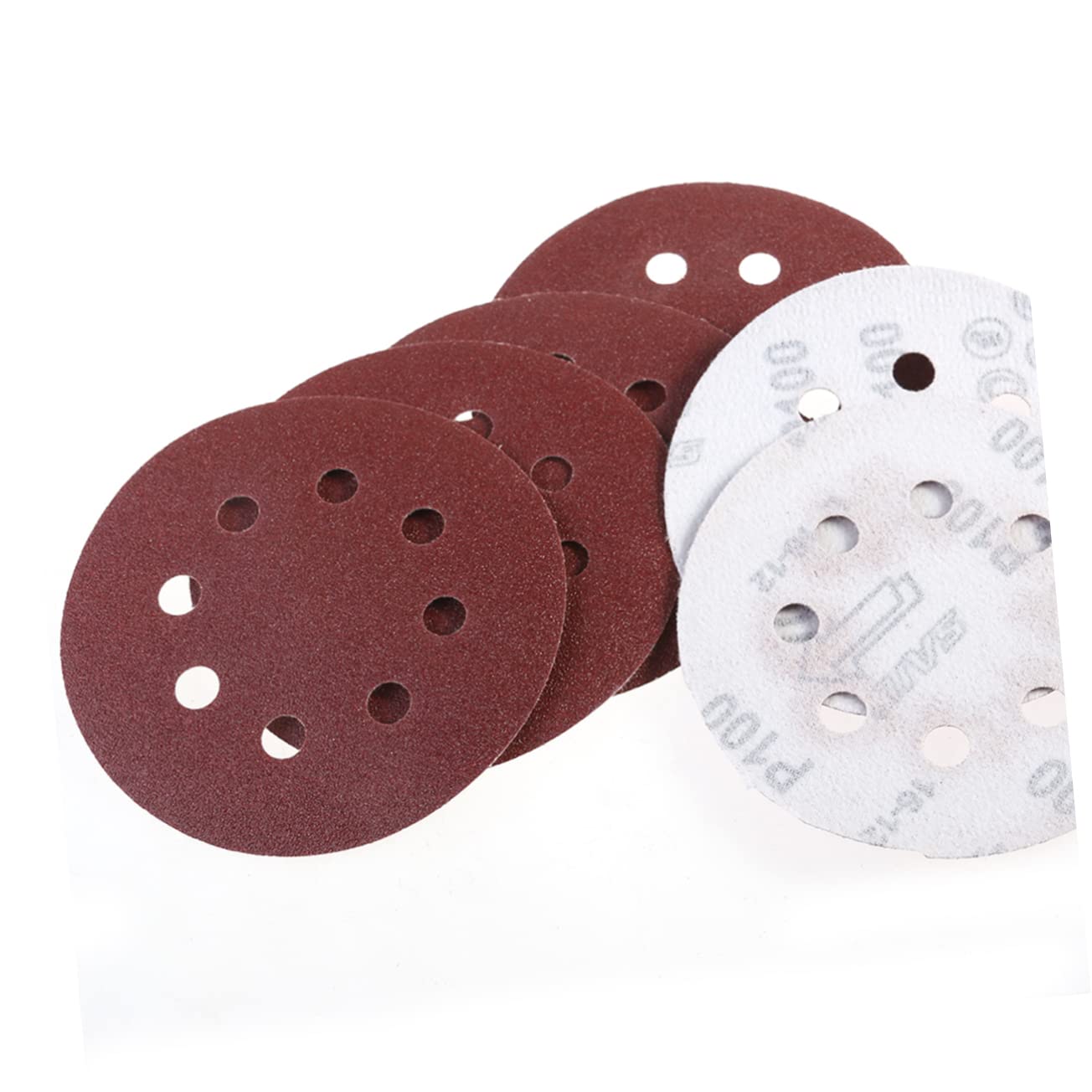 50Pcs Sanding Discs Grit Circular Sandpaper Pads for Dustless Orbital Sanders Compatible with Ryobi Models