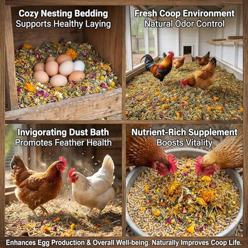 Image of MAQIHAN 15oz Chicken Nesting Herbs - Natural Dried Poultry Herbs for Coop