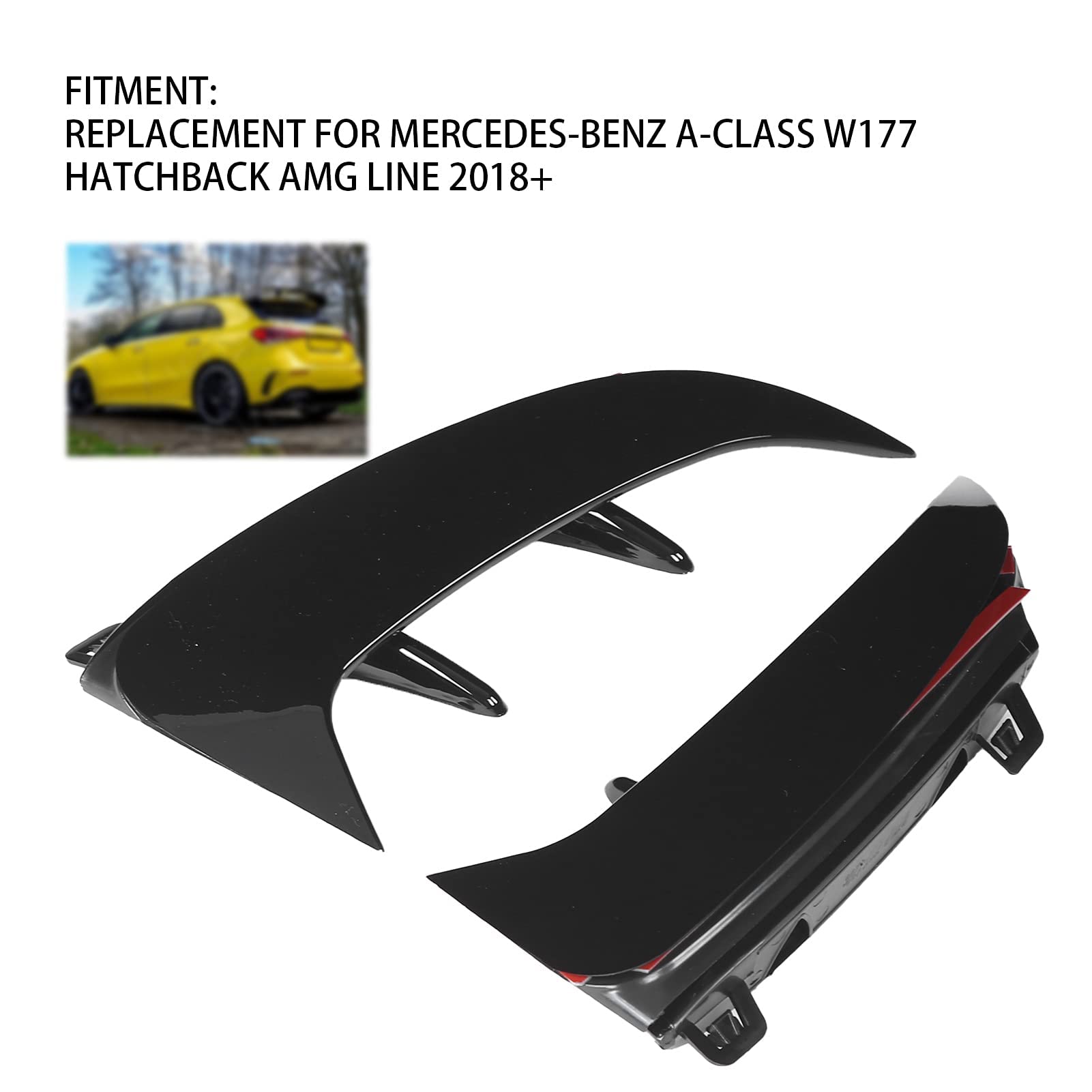 Parafango paraurti Posteriore, 2 Pezzi di Ricambio per parafango paraurti Posteriore per Mercedes‑Benz Classe A W177 AMG Line 2018+
