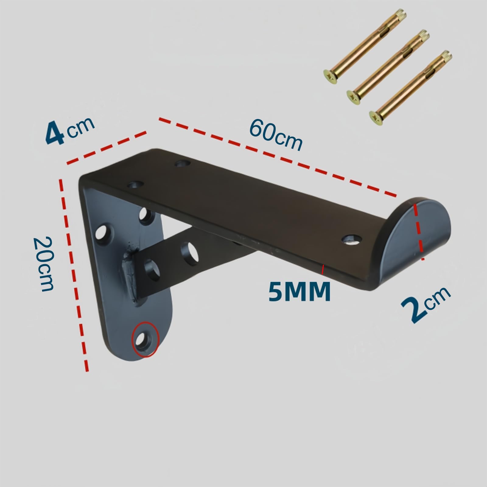 Soportes flotantes para estantes, soportes de estante de metal industrial, soportes de estante montados en la pared para almacenamiento con tornillos
