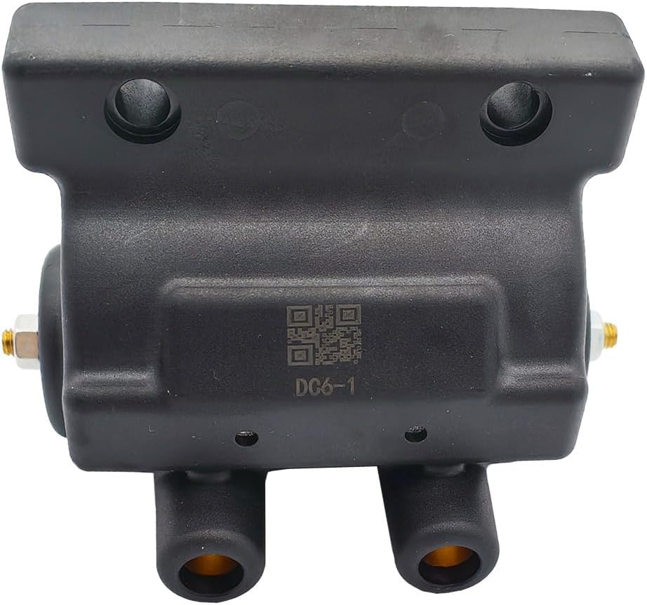 DC6-1 Dual Fire Twin Power Ignition Coil 12 V 3.0 OHM Replacement for Harley Davidson 1980-1984 FL, 1980-1984 FX, 1984-1999 FXST, 1986-1999 FLST, 1984-1994 FX